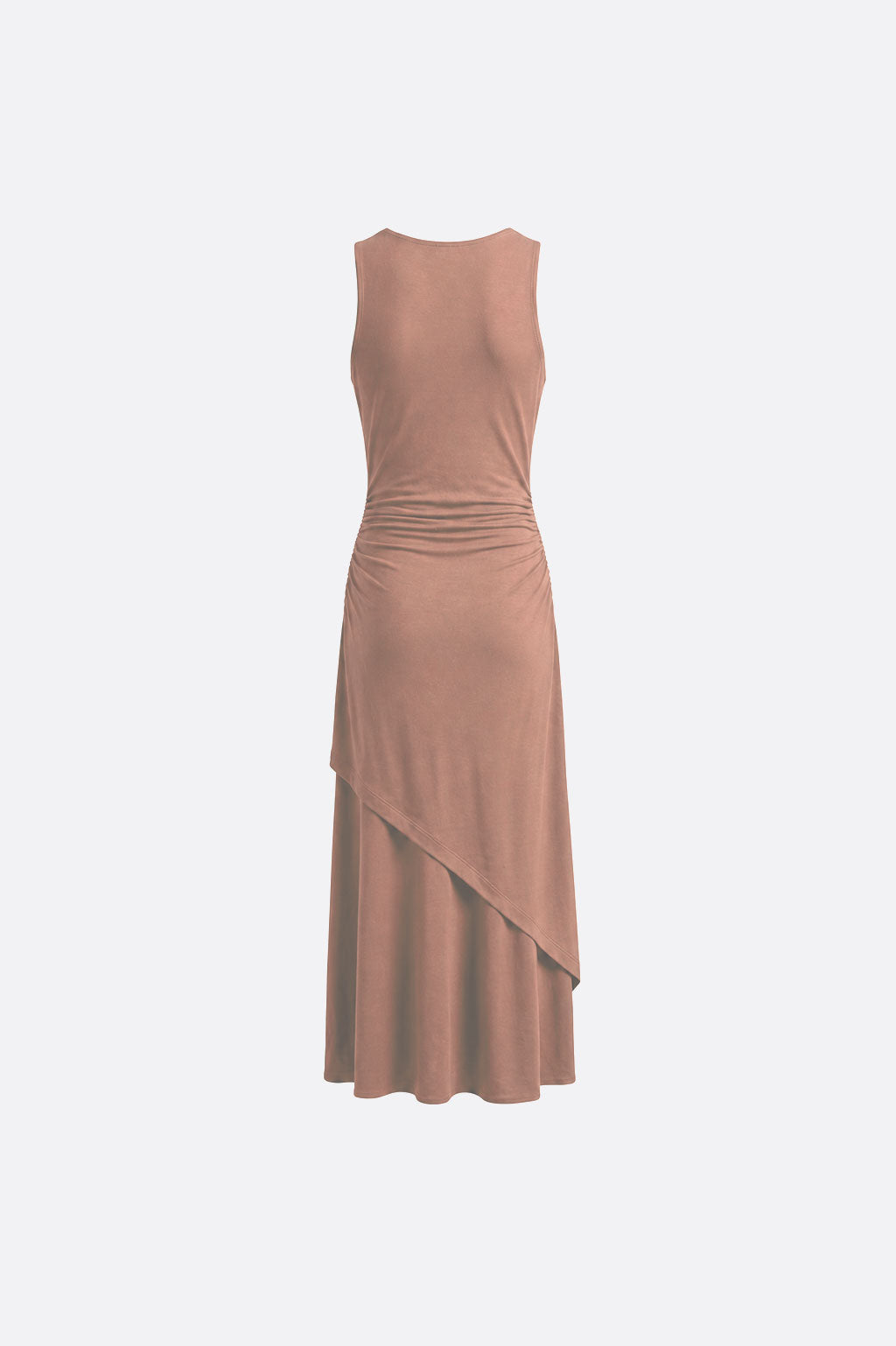 Vestido Midi Asimétrico - Topo