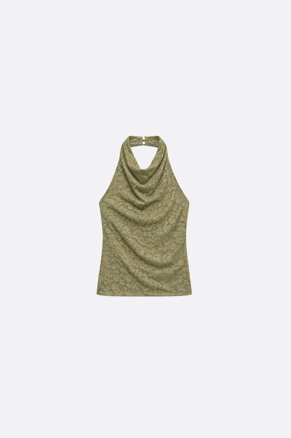 Top Halter Drapeado Textura - Aloe