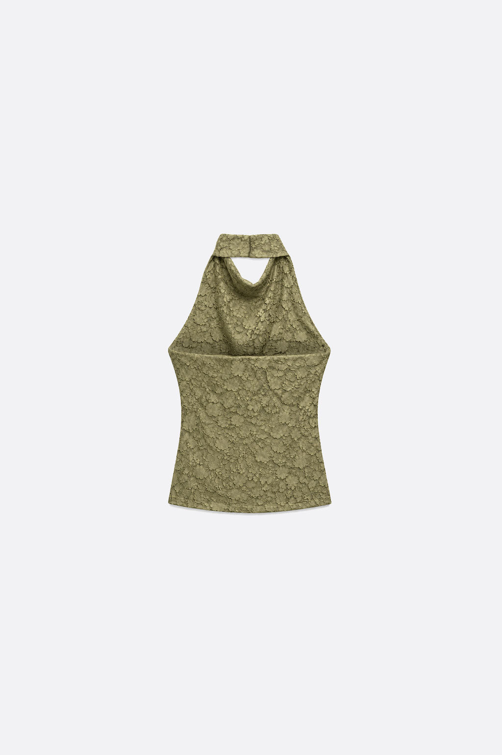 Top Halter Drapeado Textura - Aloe