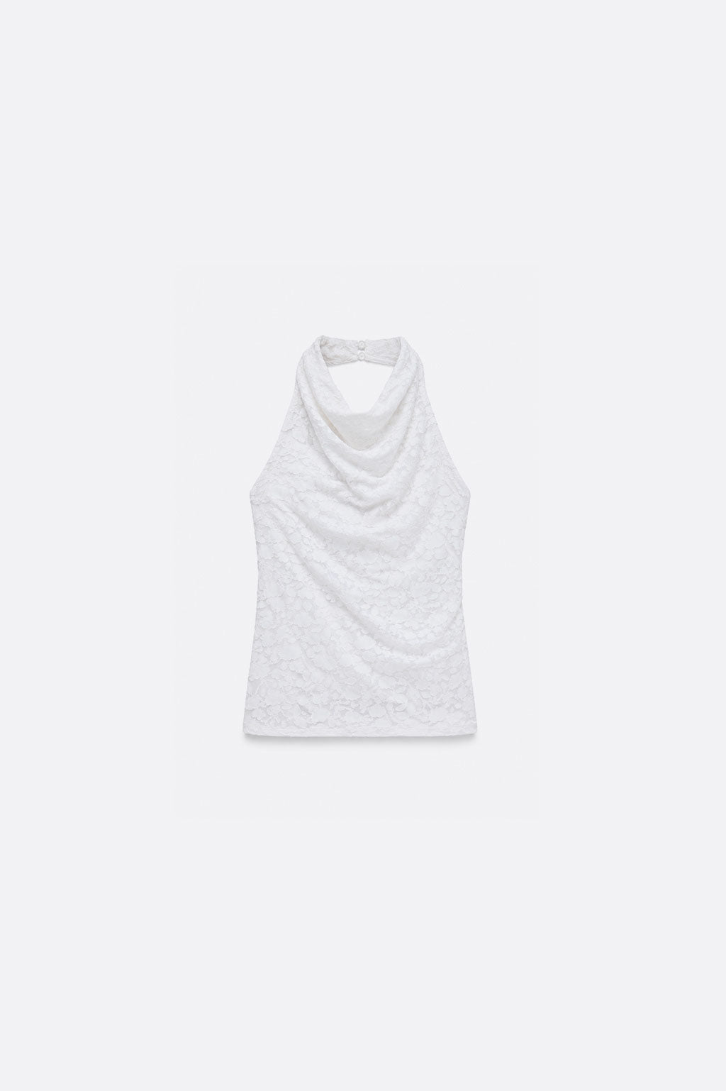 Top Halter Drapeado Textura - Perla