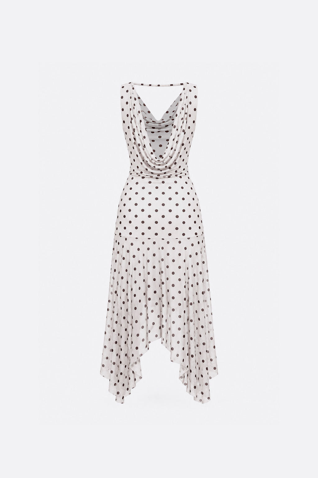 Vestido Drapeado Polka Dots - Perla