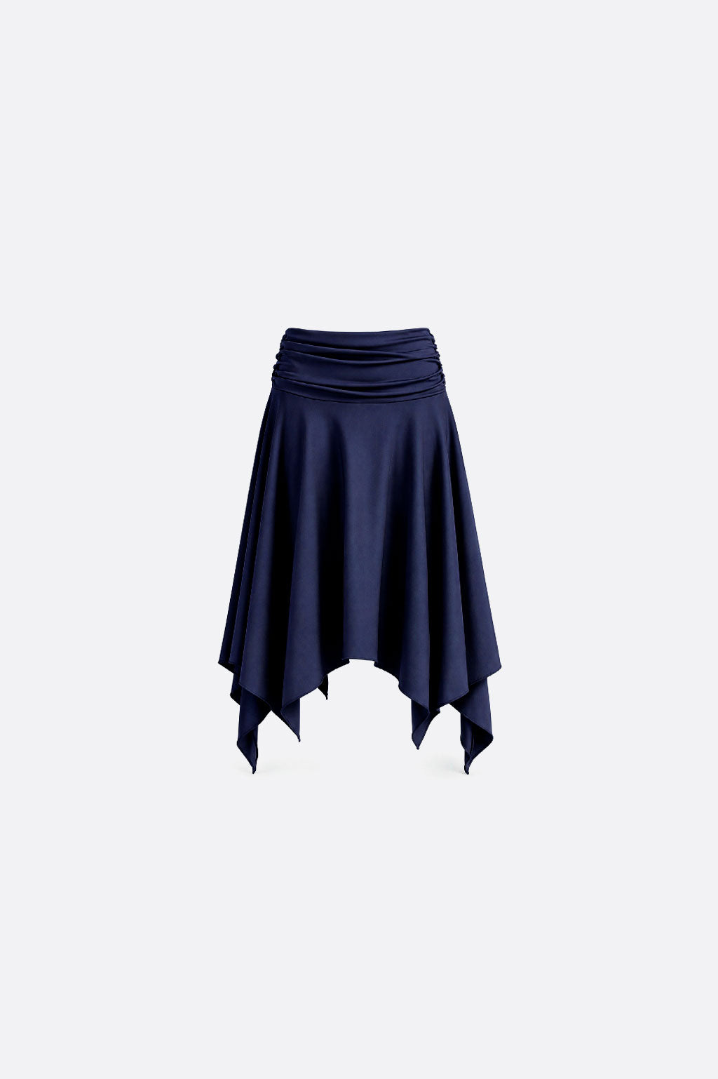 Falda Midi Irregular - Azul Índigo