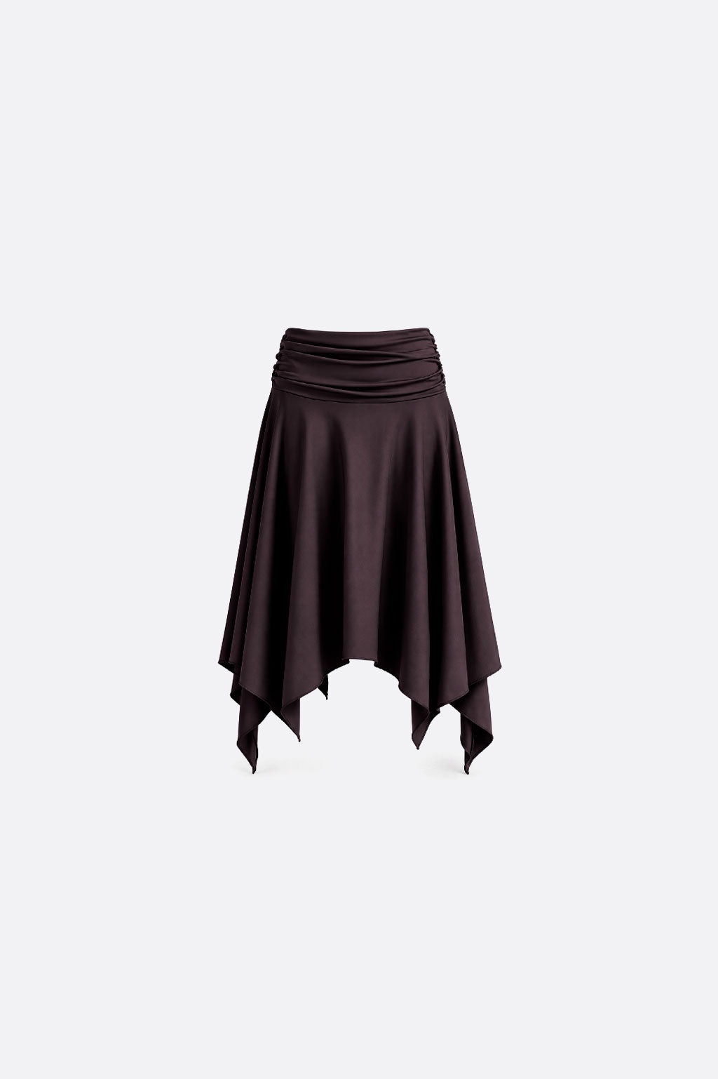 Falda Midi Irregular - Marrón