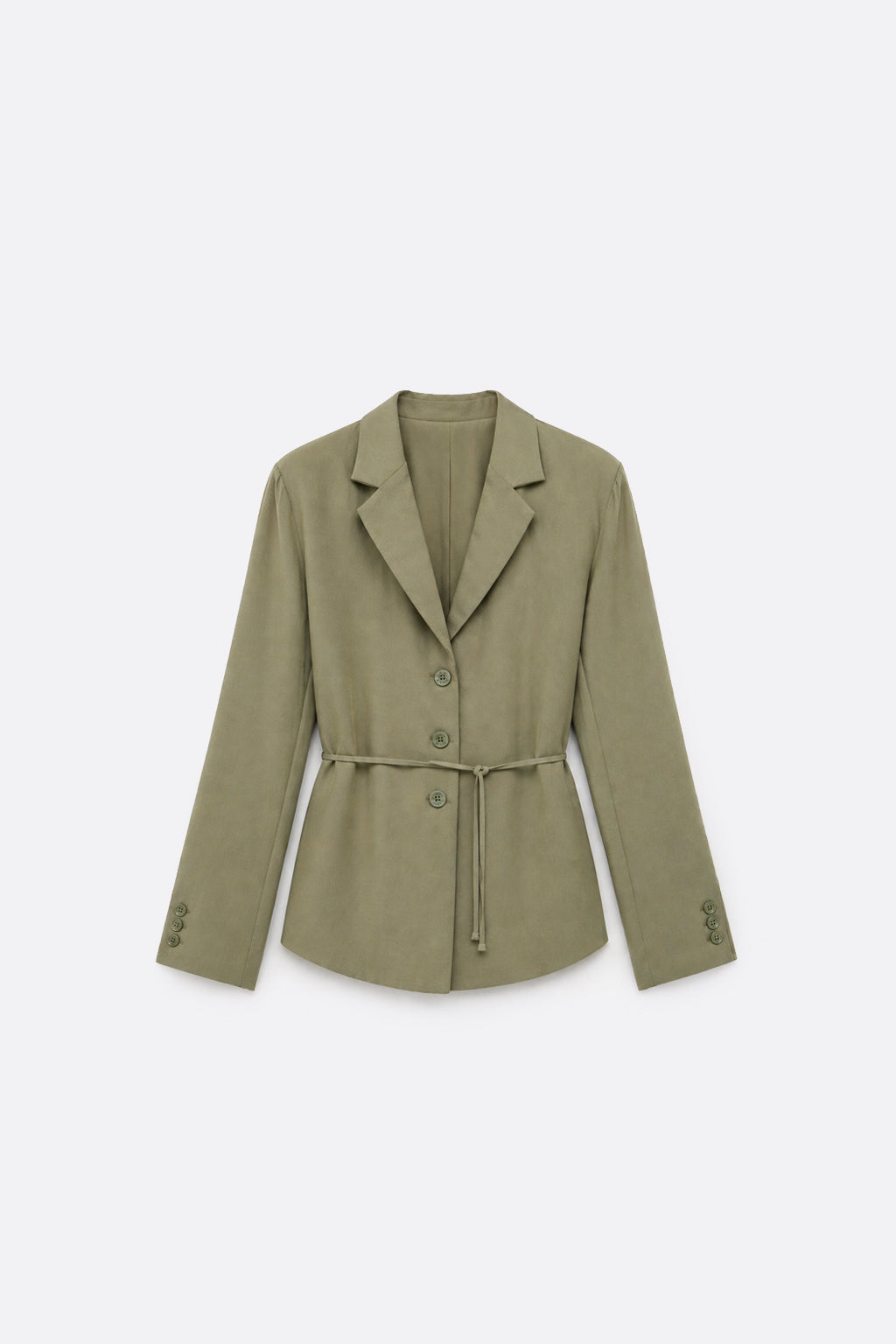 Blazer Fluido Cinturón - Olivo