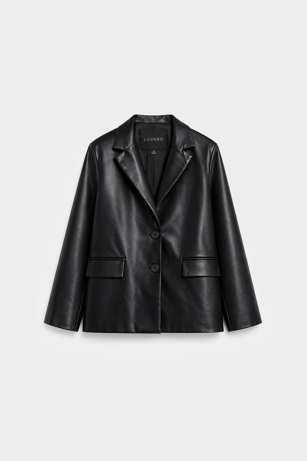 Blazer Leather Oversize - Negro