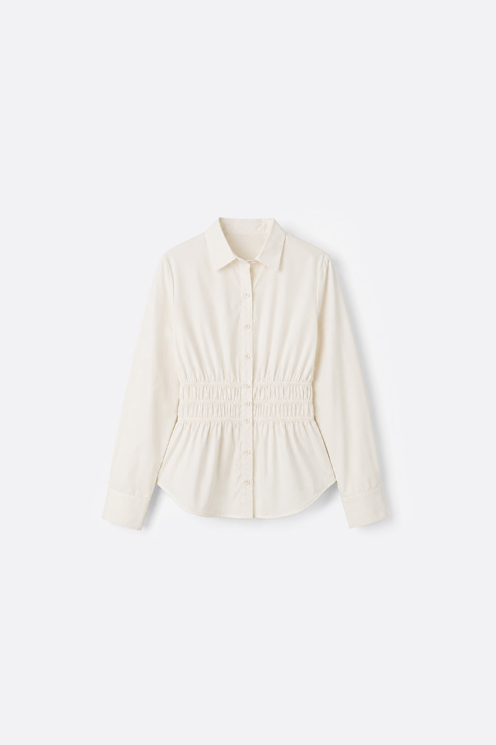Blusa Clásica Cinturón - Hueso
