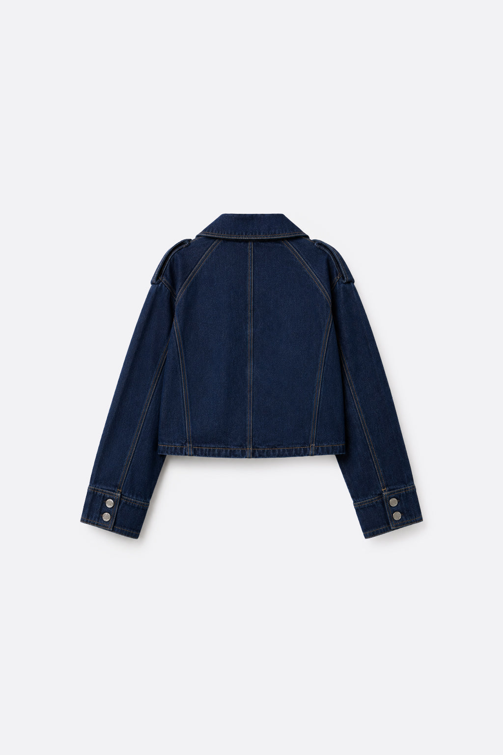 Casaca Denim Cuello Estructurado - Azul Índigo