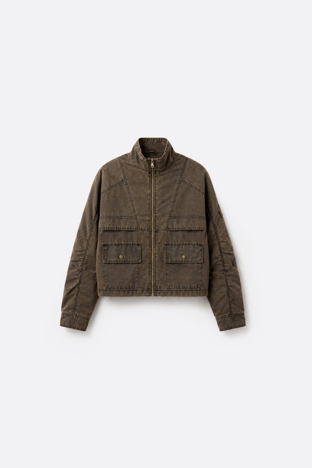 Cazadora Oversize Cargo - Marrón