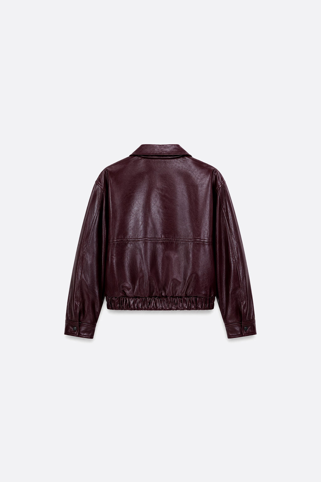 Casaca Bomber Leather - Burgundy