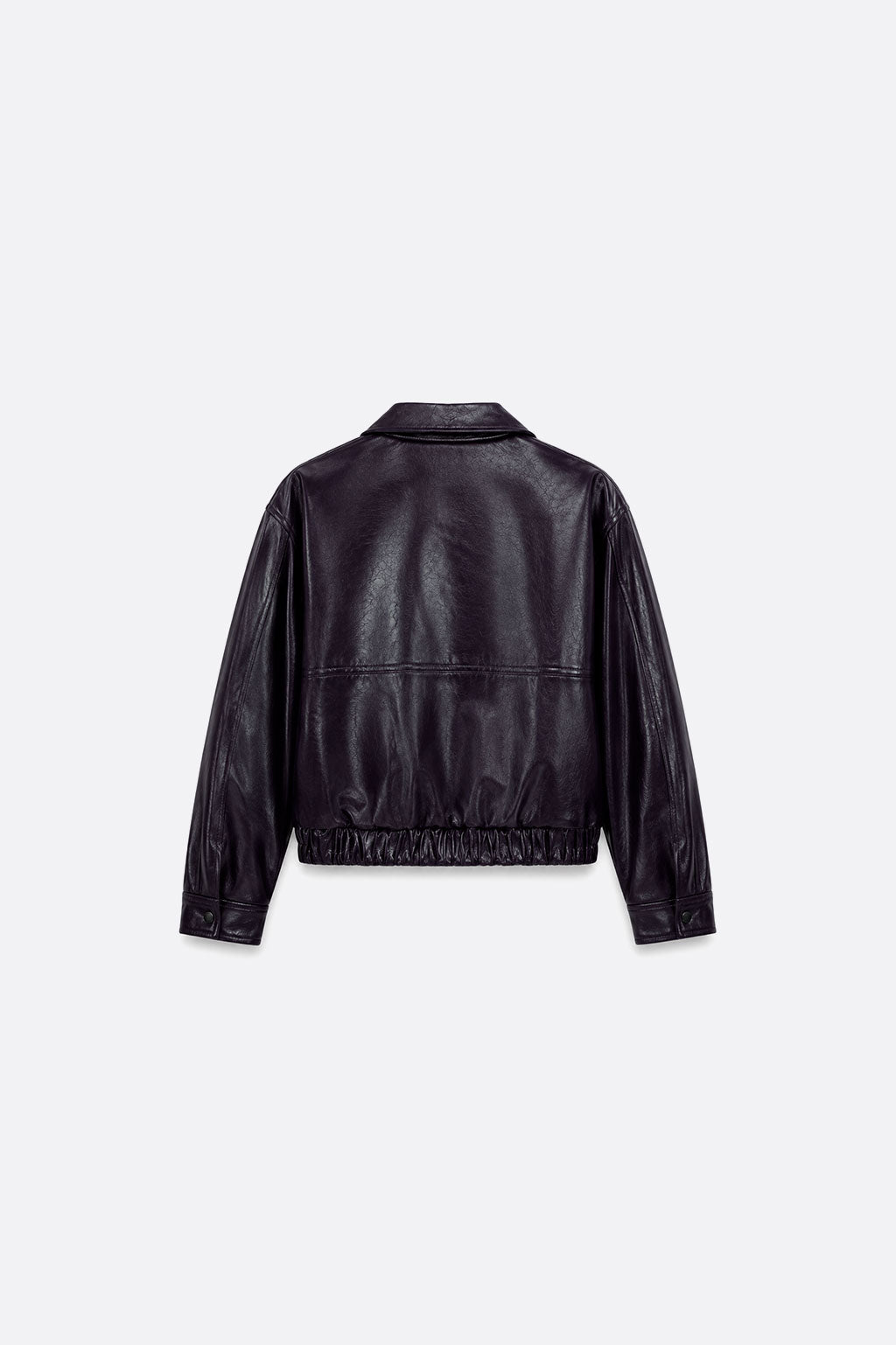 Casaca Bomber Leather - Negro