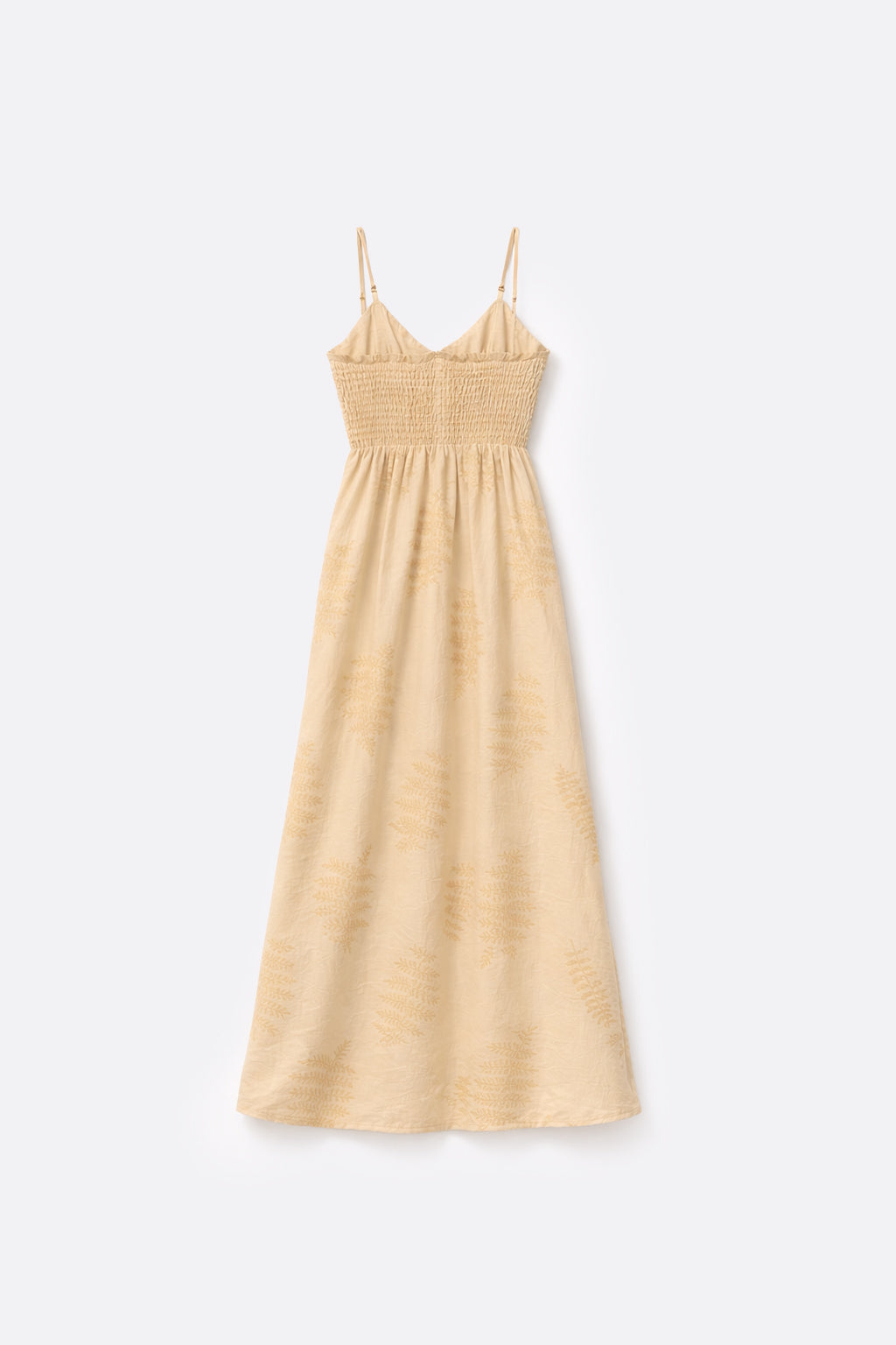 Vestido Lencero Estampado - Beige