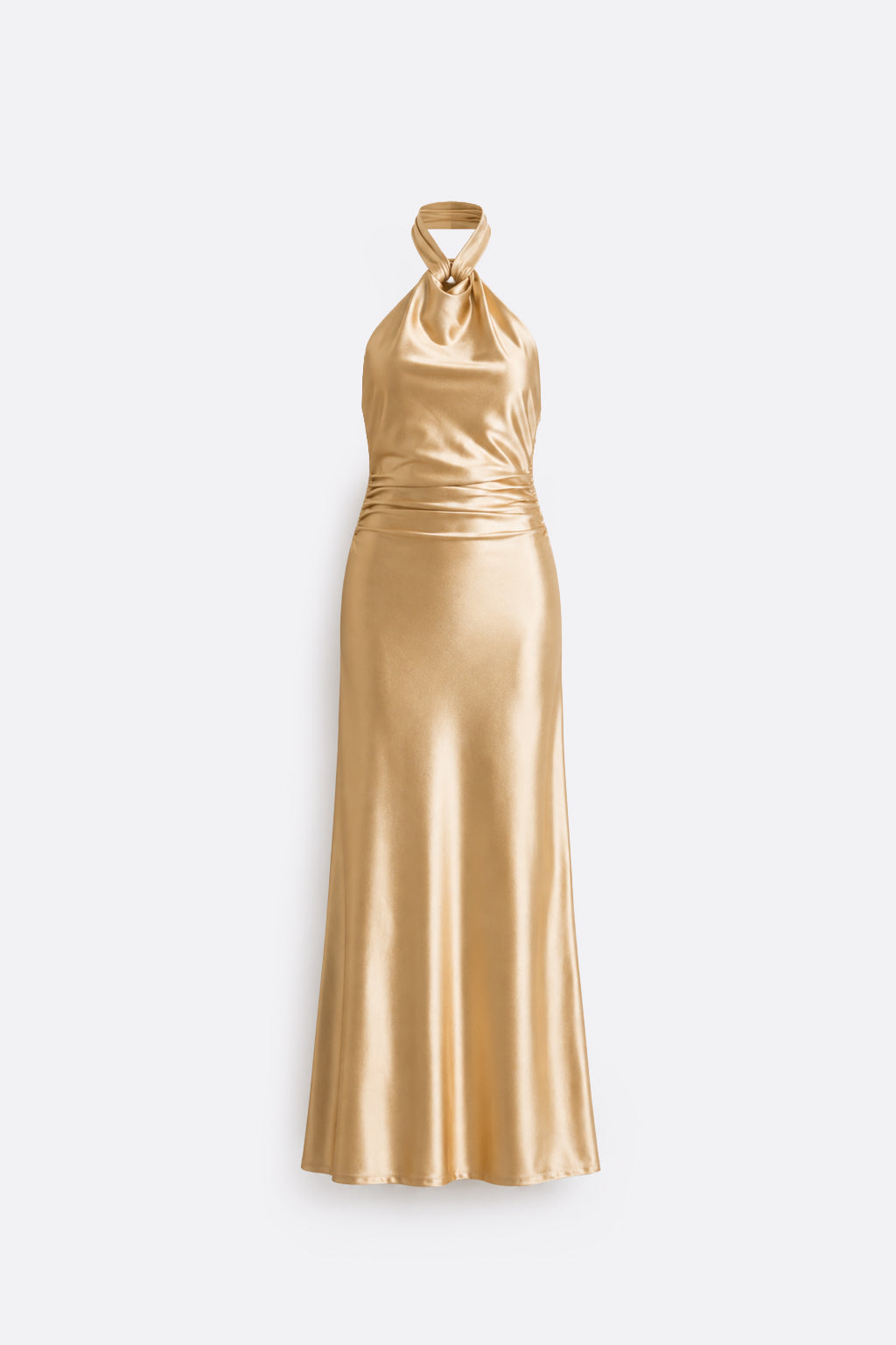 Maxi Vestido Halter - Beige