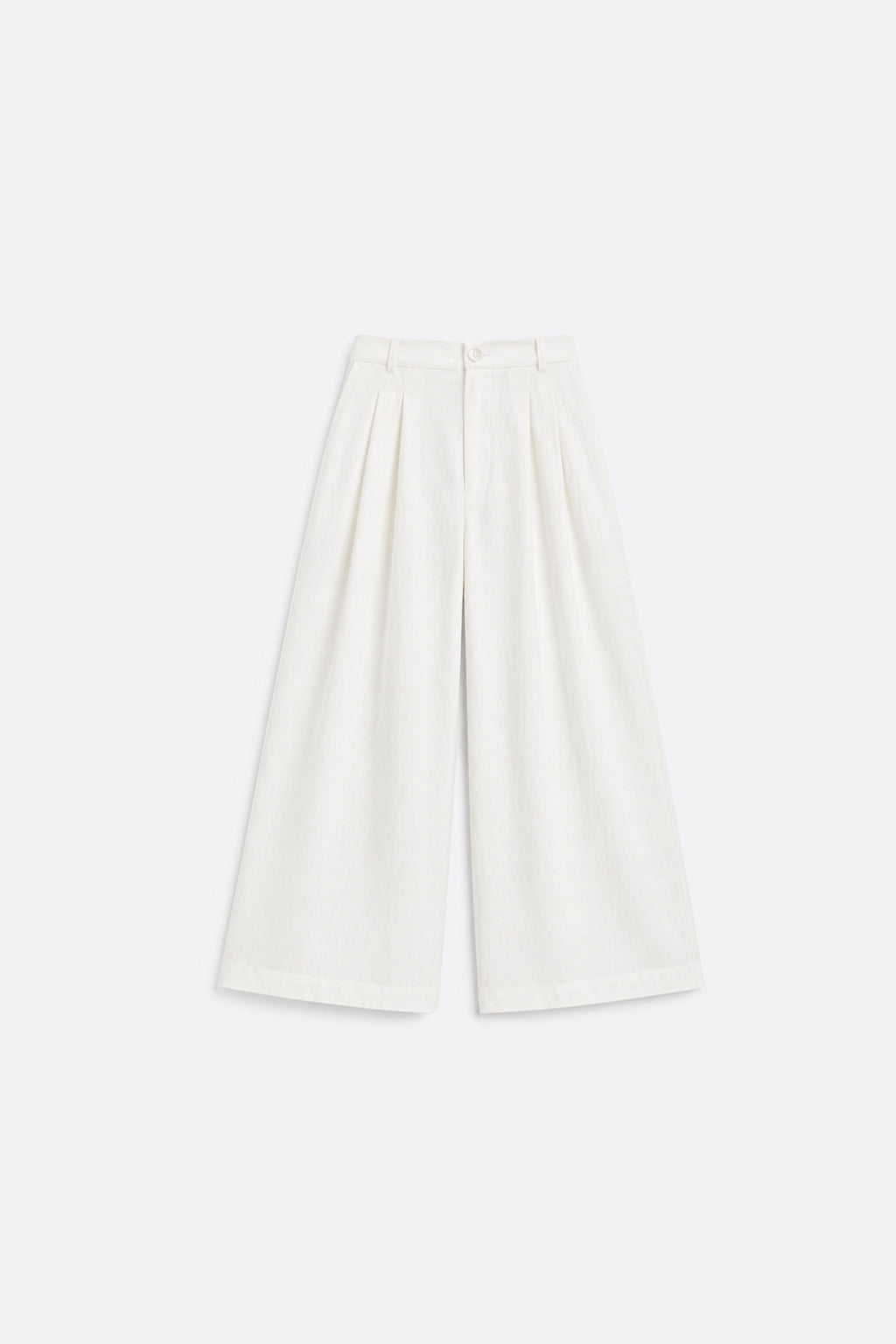 Pantalón Culotte con Pliegues - Perla