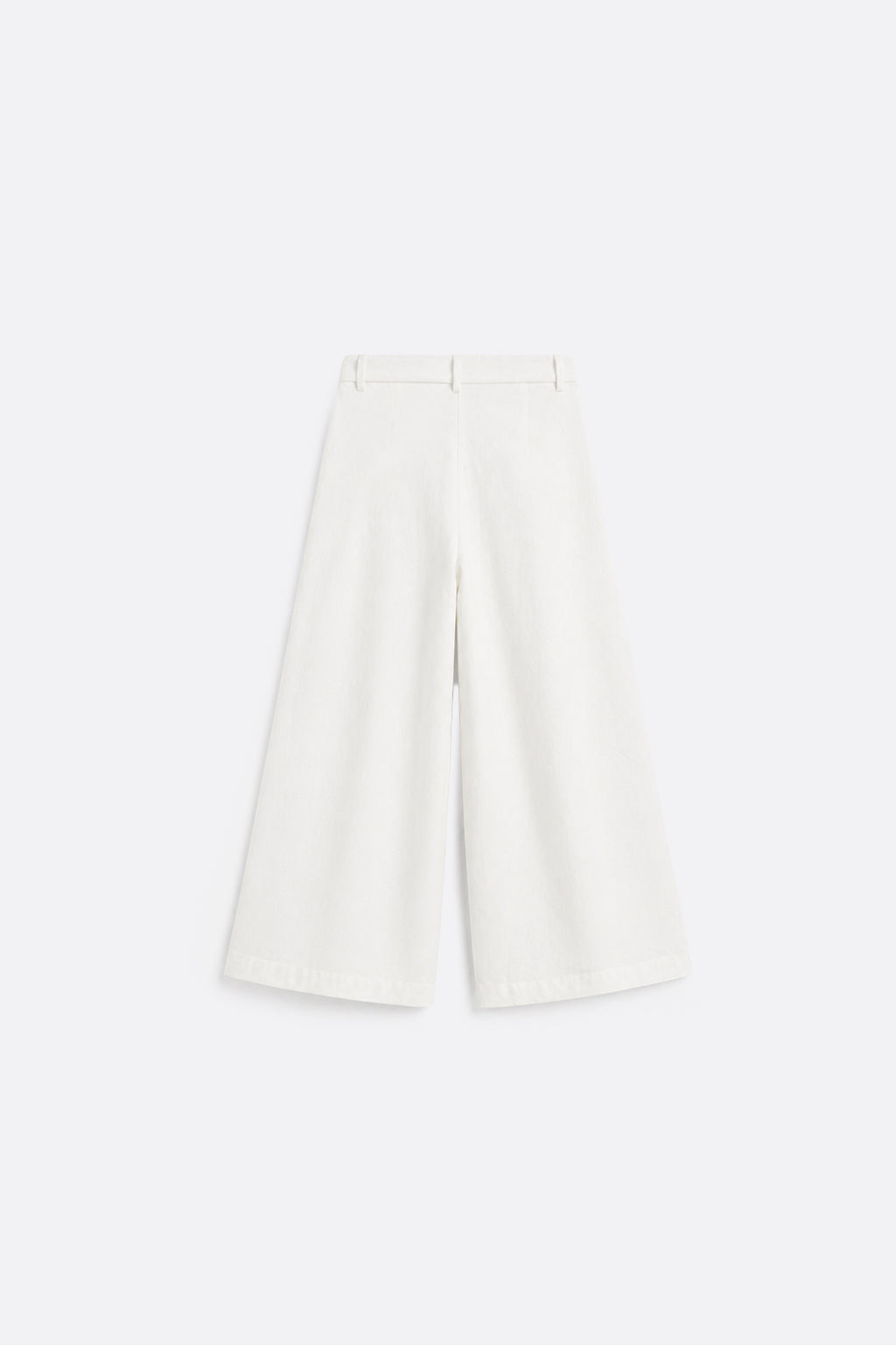 Pantalón Culotte con Pliegues - Perla
