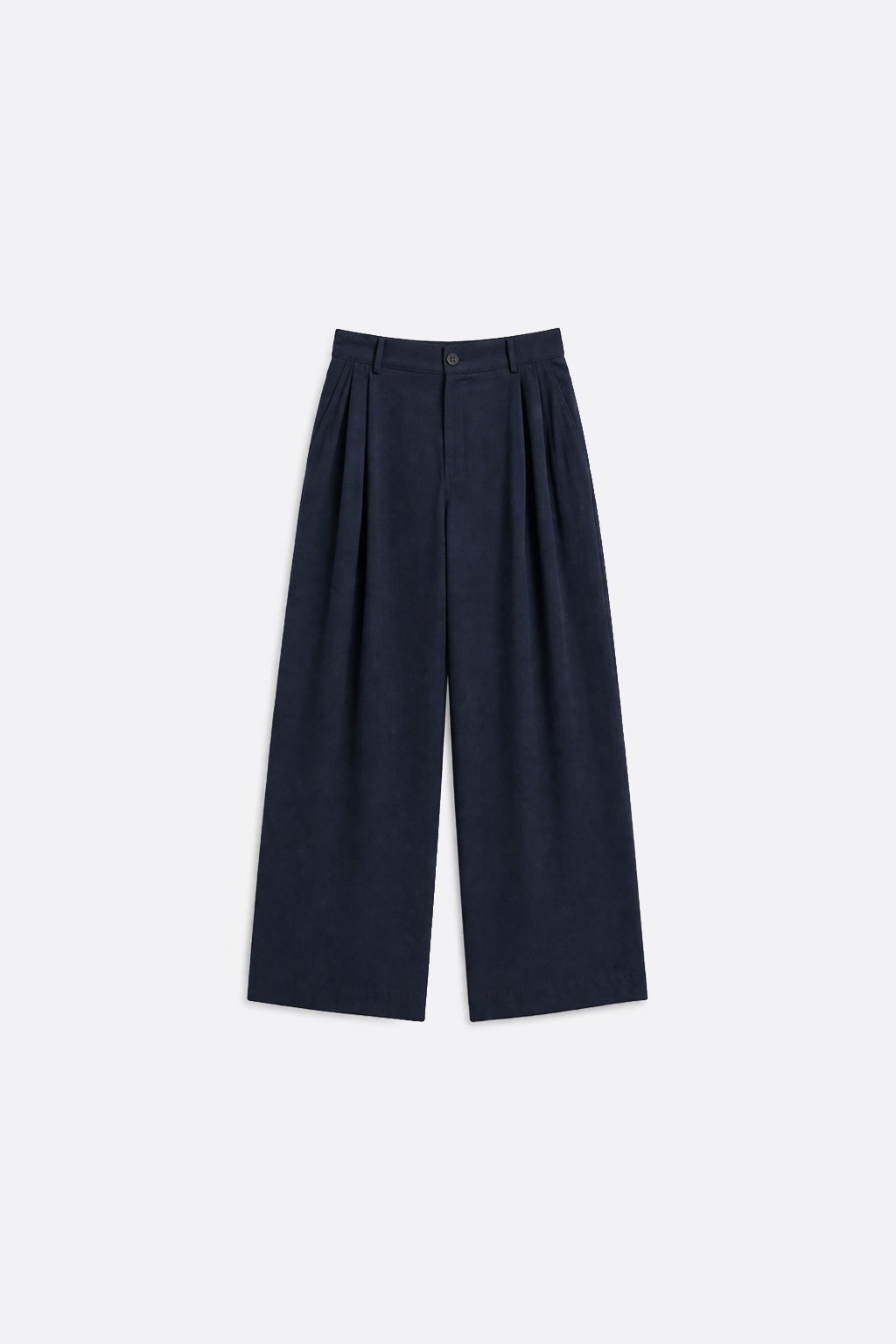 Pantalón Fluido Pliegue - Azul