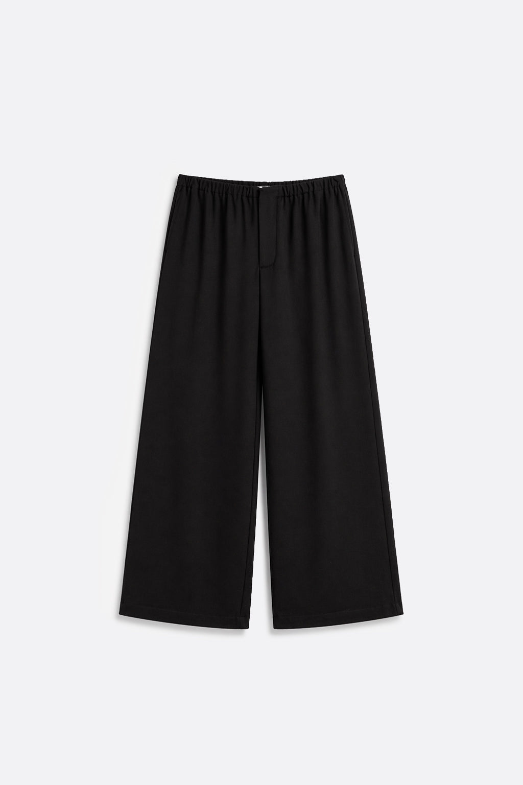 Pantalón Recto Pliegues - Negro