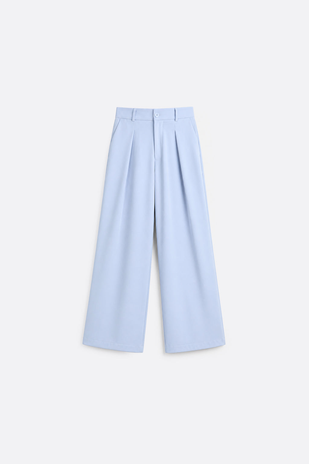 Pantalón Tailored Ancho Pliegues - Acero
