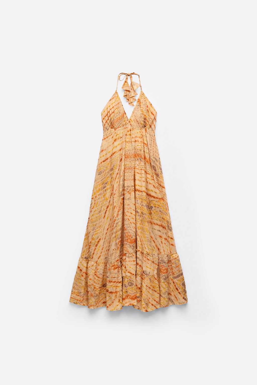 Vestido Bohemio Estampado  - Amarillo