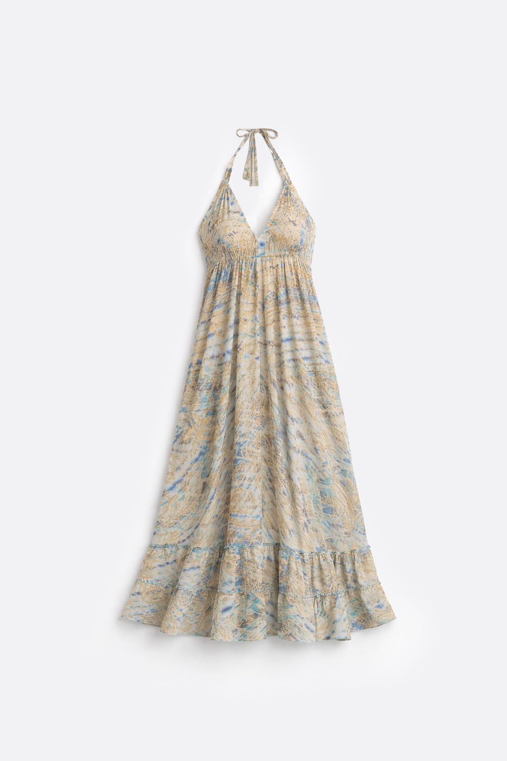 Vestido Bohemio Estampado - Azul