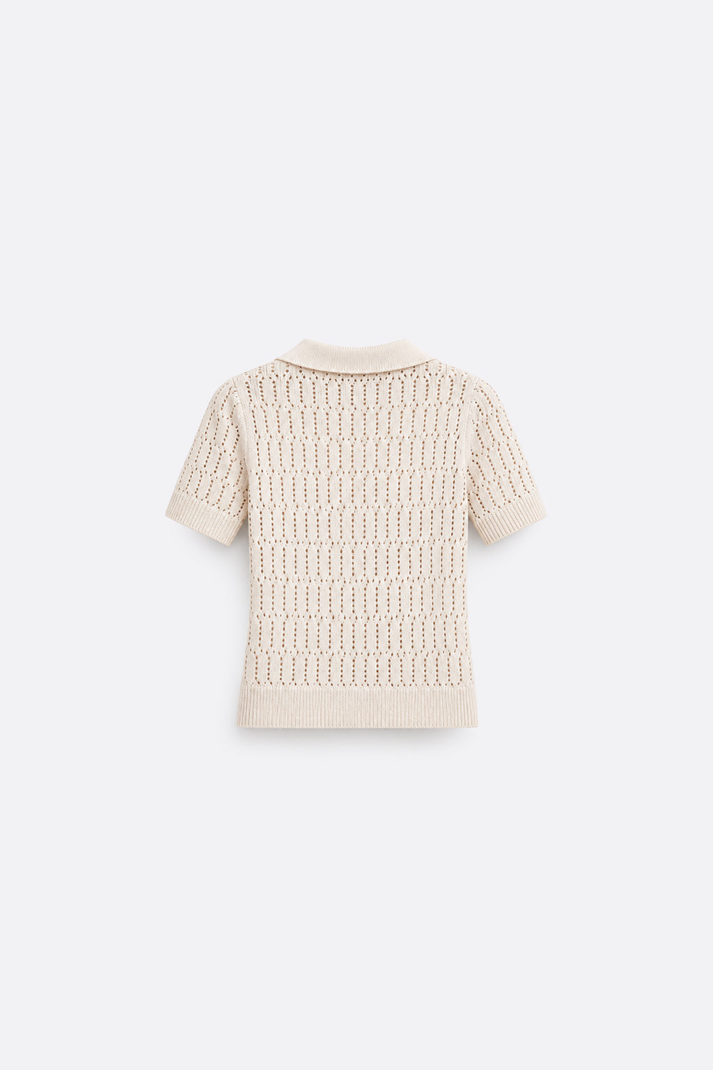 Top Knit Pique Botones - Beige