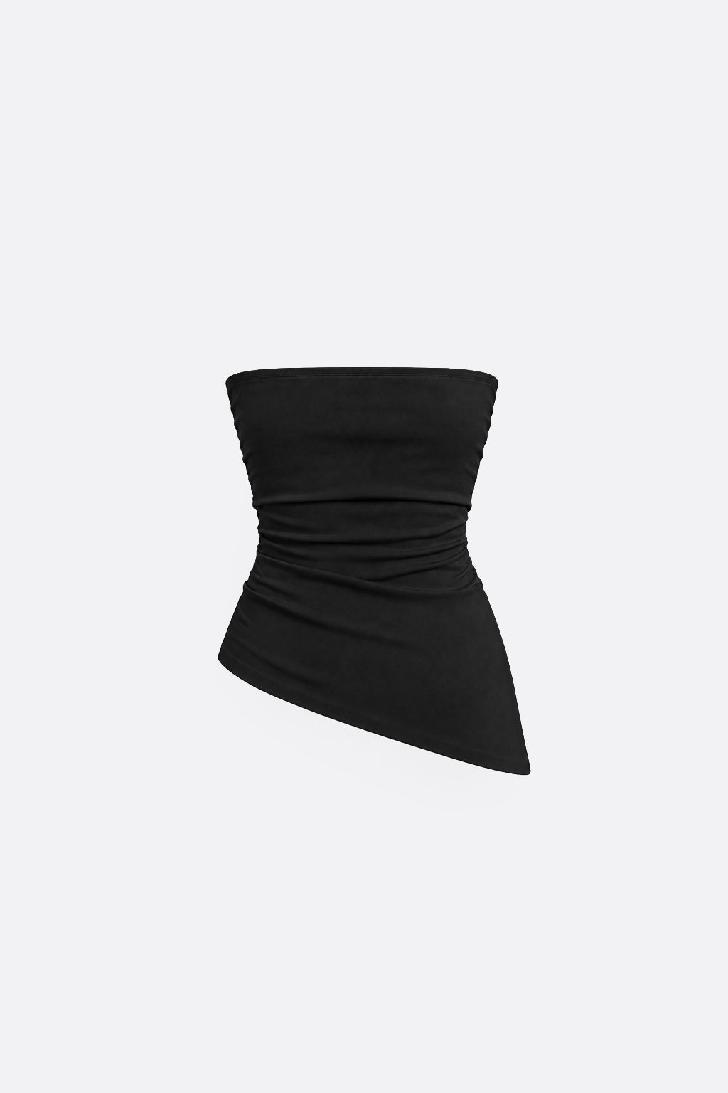 Top Strapless Pliegues - Negro