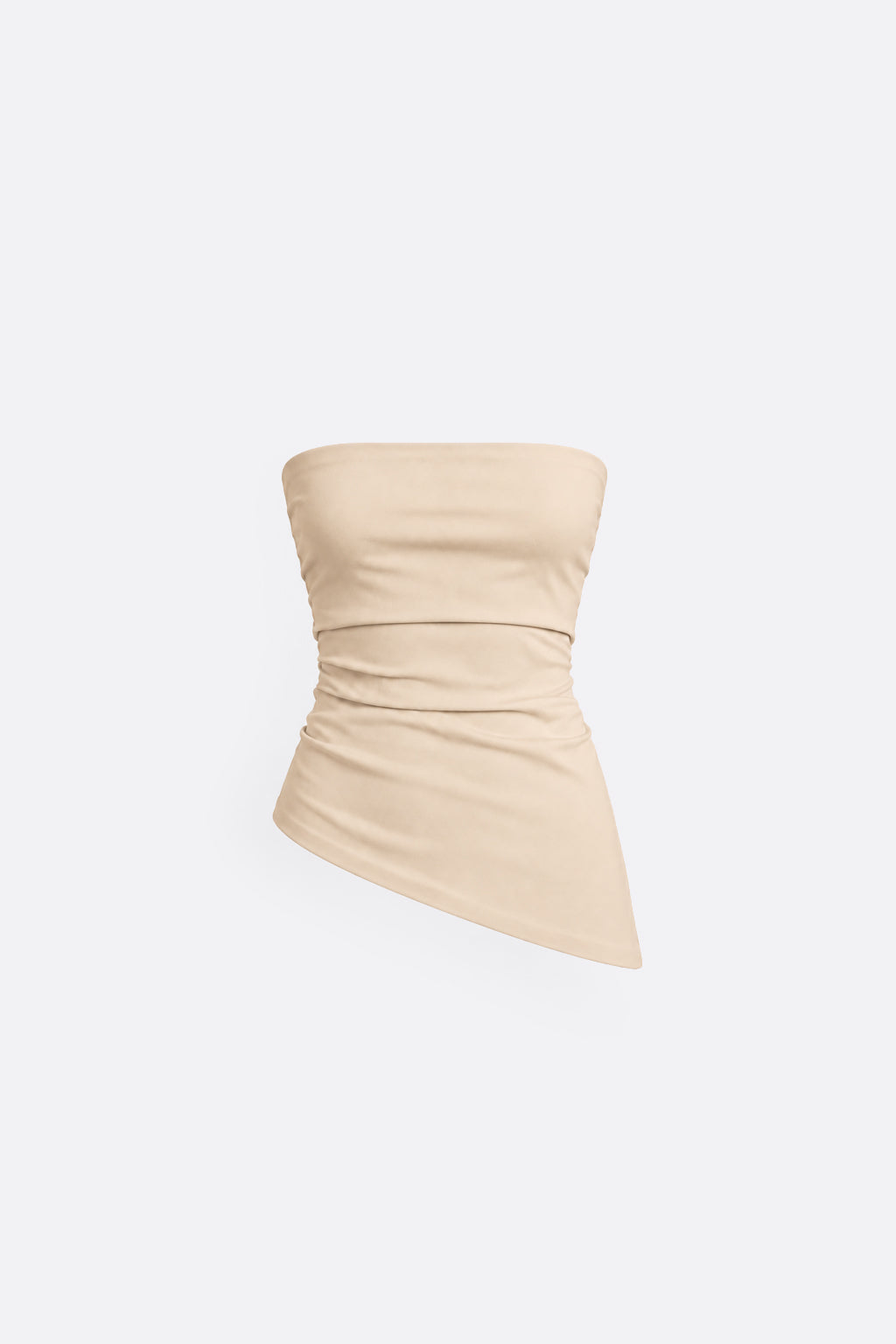 Top Strapless Pliegues - Sand