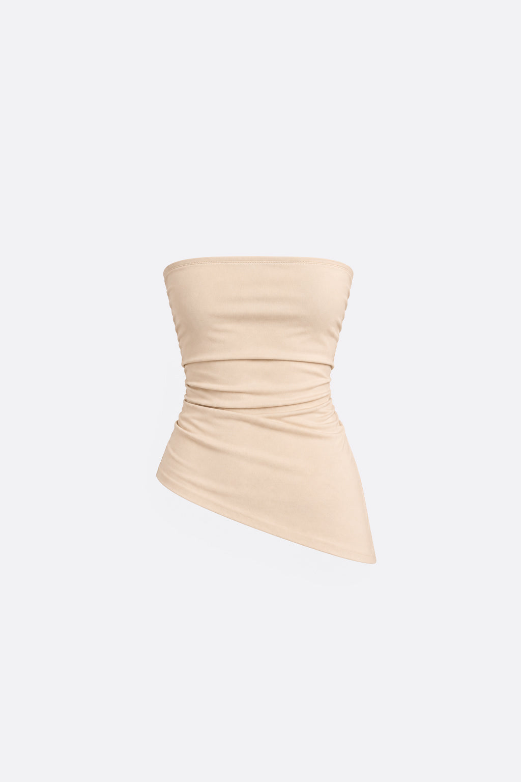 Top Strapless Pliegues - Sand
