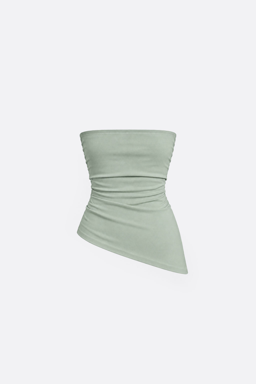 Top Strapless Pliegues - Verde Olivo