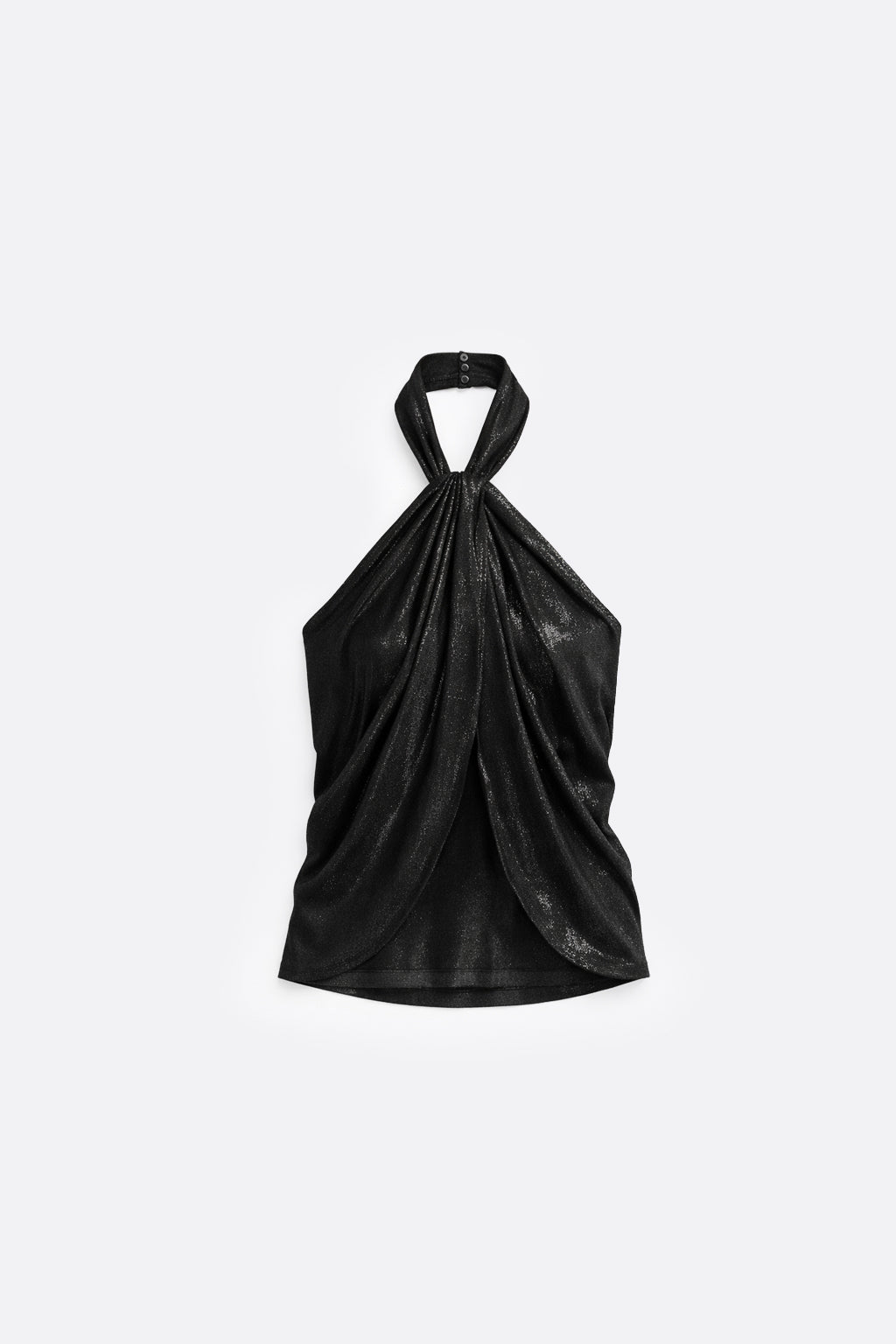 Top Cuello Cruzado Fular - Negro