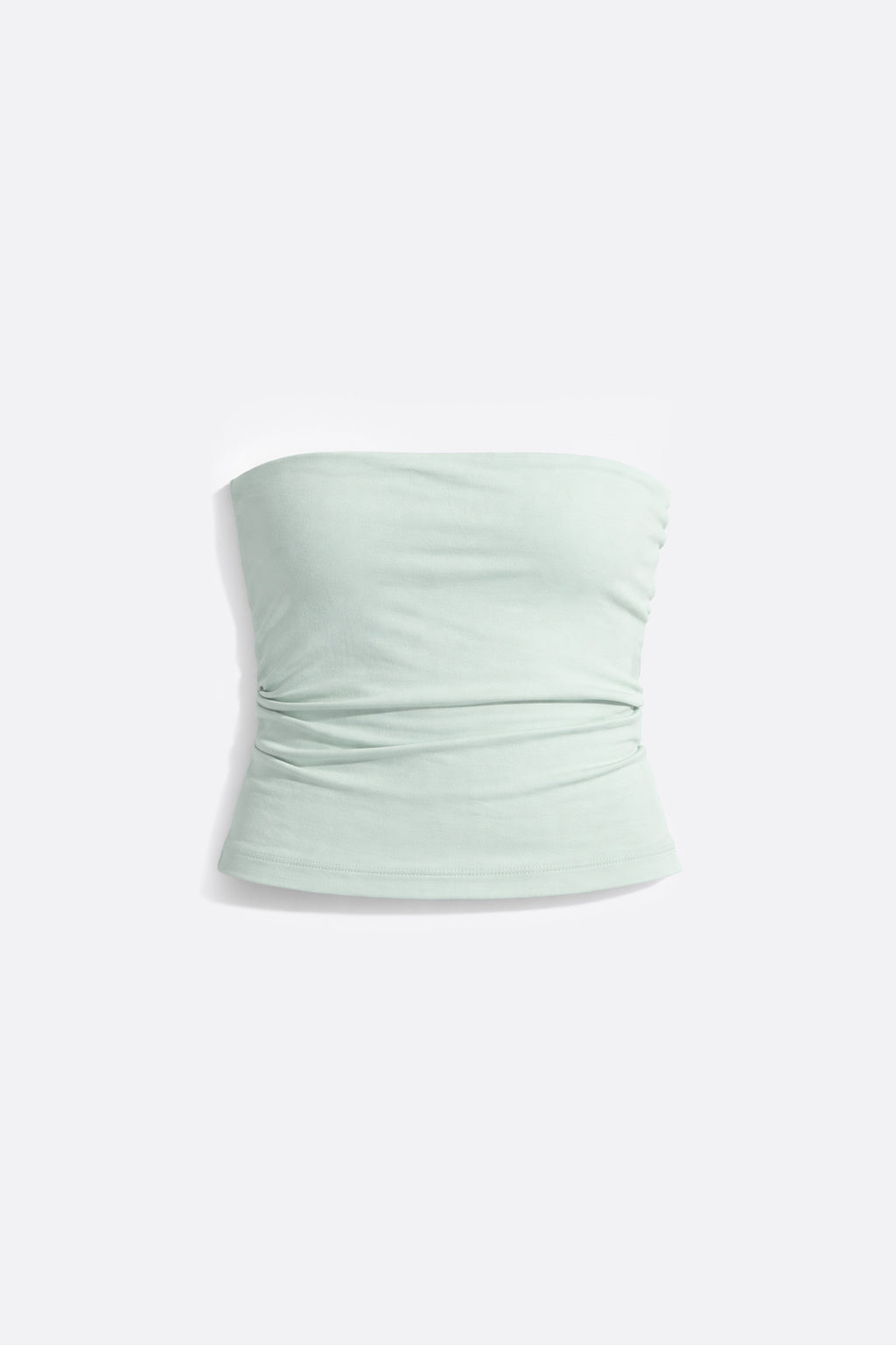 Top Strapless Drapeado - Verde Agua