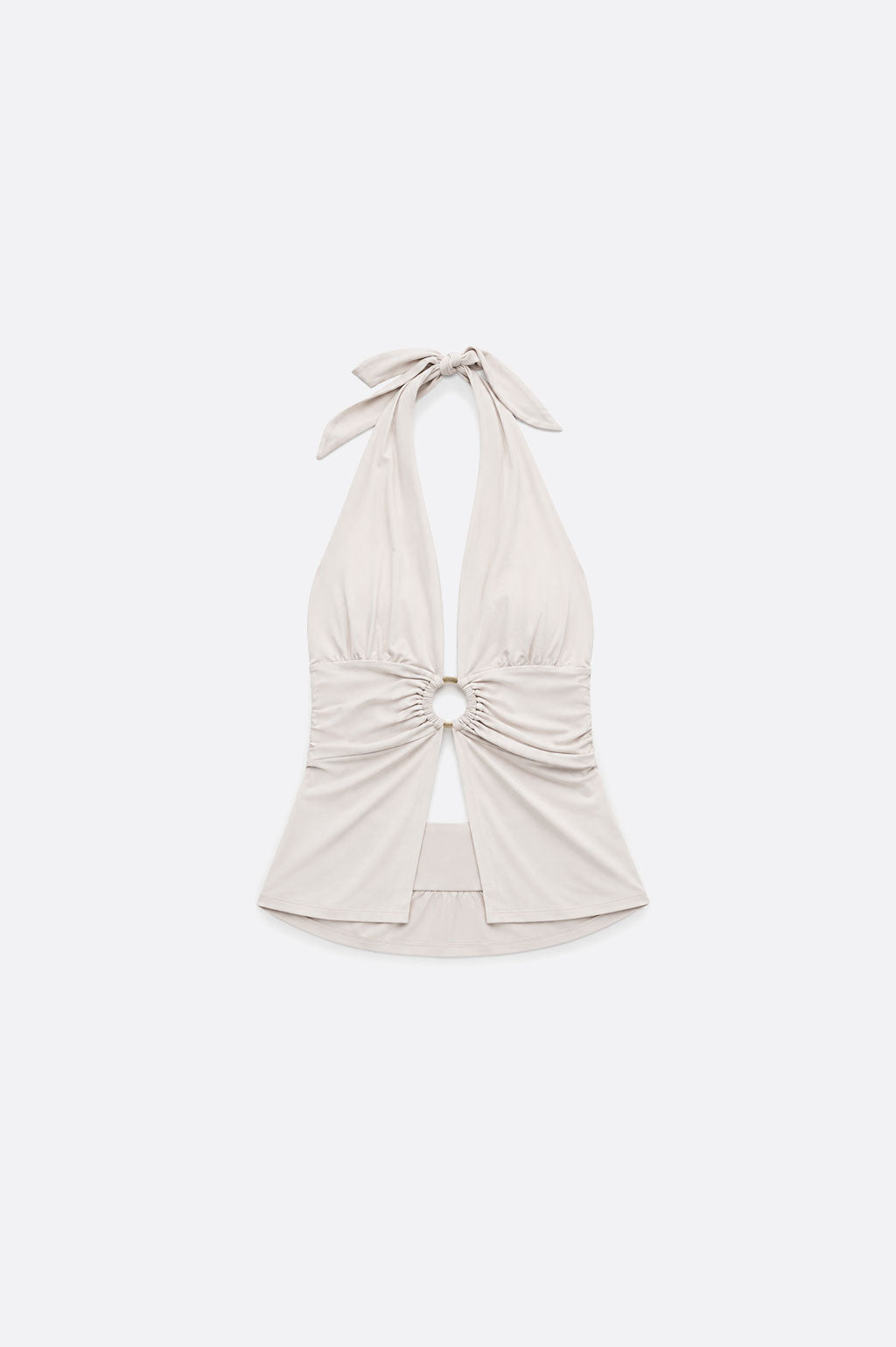 Top Anillo Drapeado - Beige