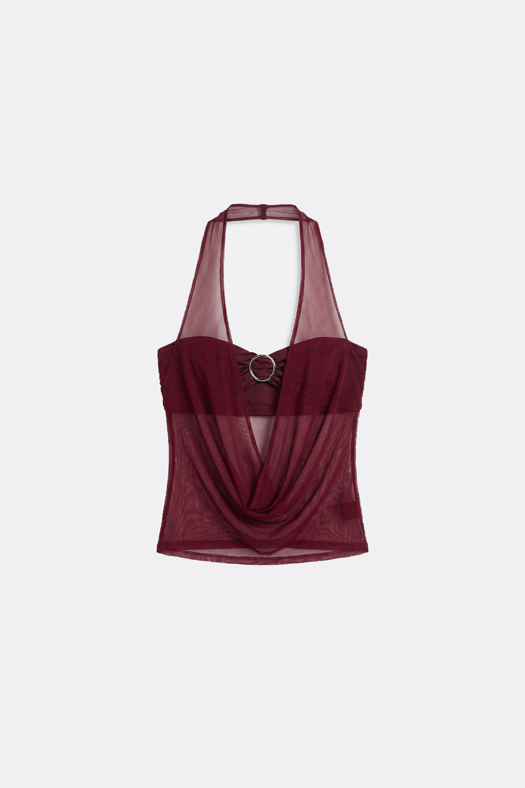 Top Aro Drapeado - Burgundy