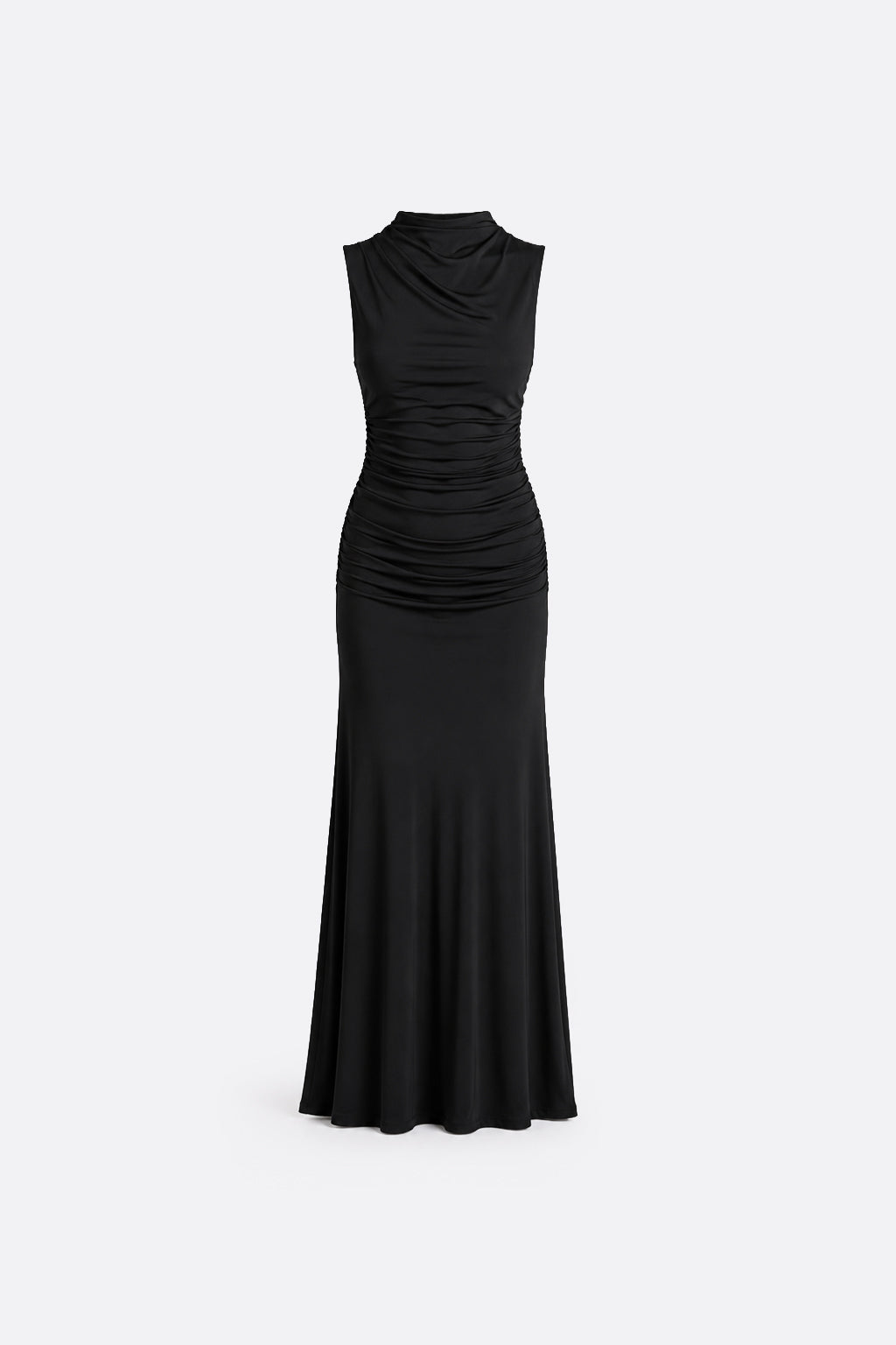 Vestido Largo Manga Cero - Negro