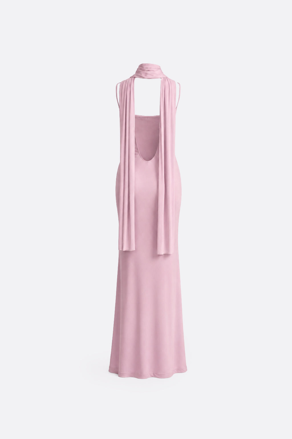 Vestido Tiras con Fular - Palo Rosa