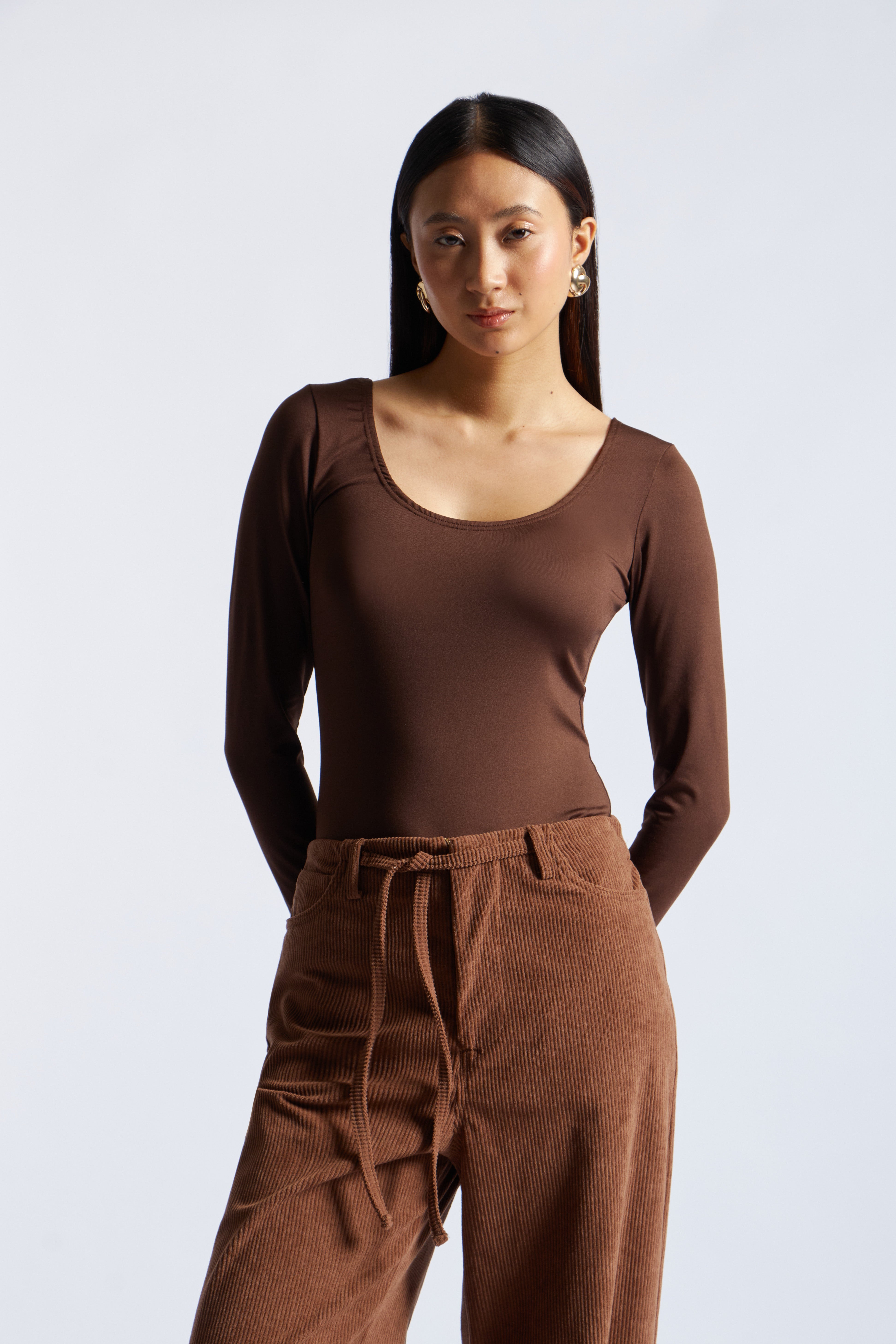 Body Escote Redondo - Mocha