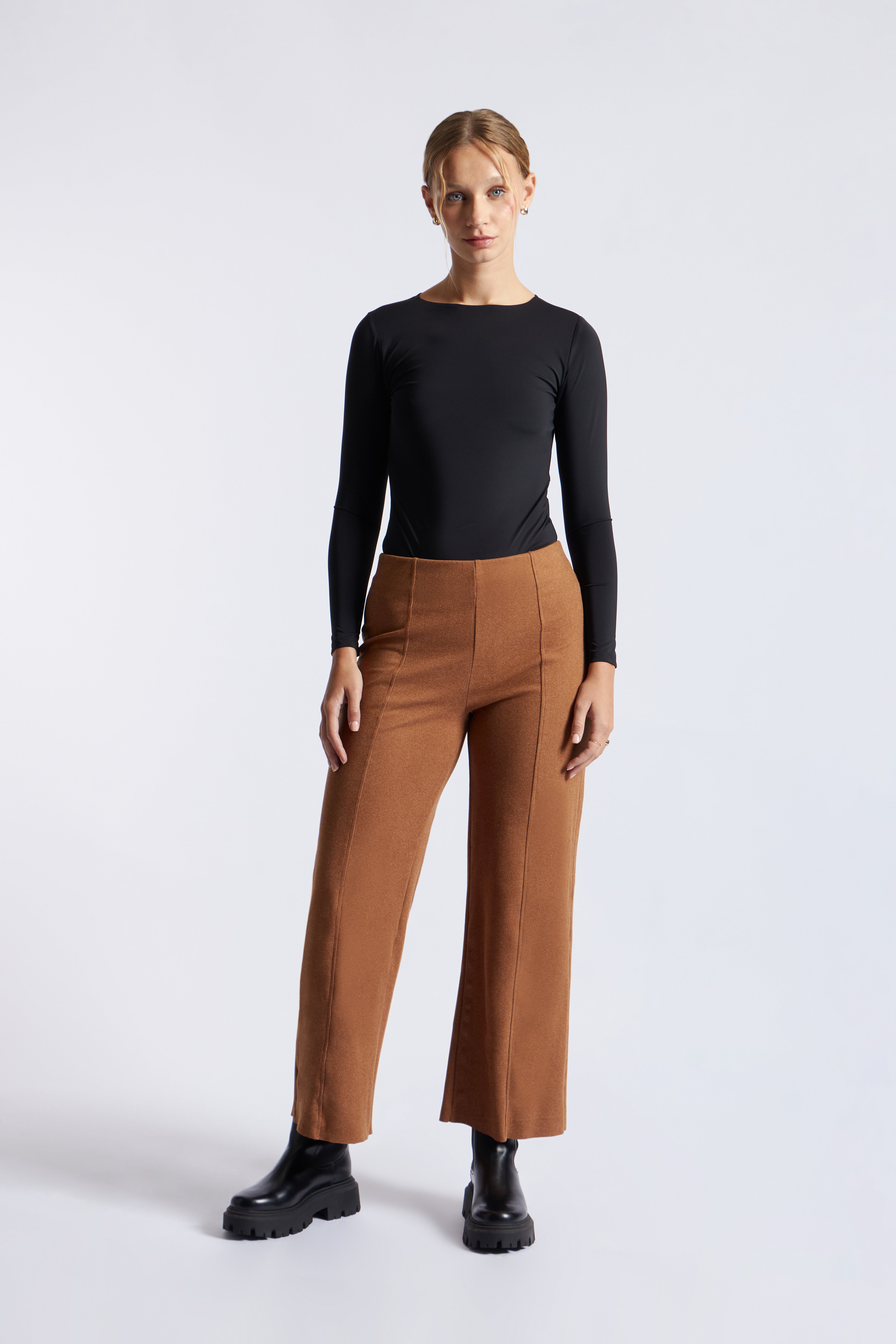 Pantalón Recto - Camell