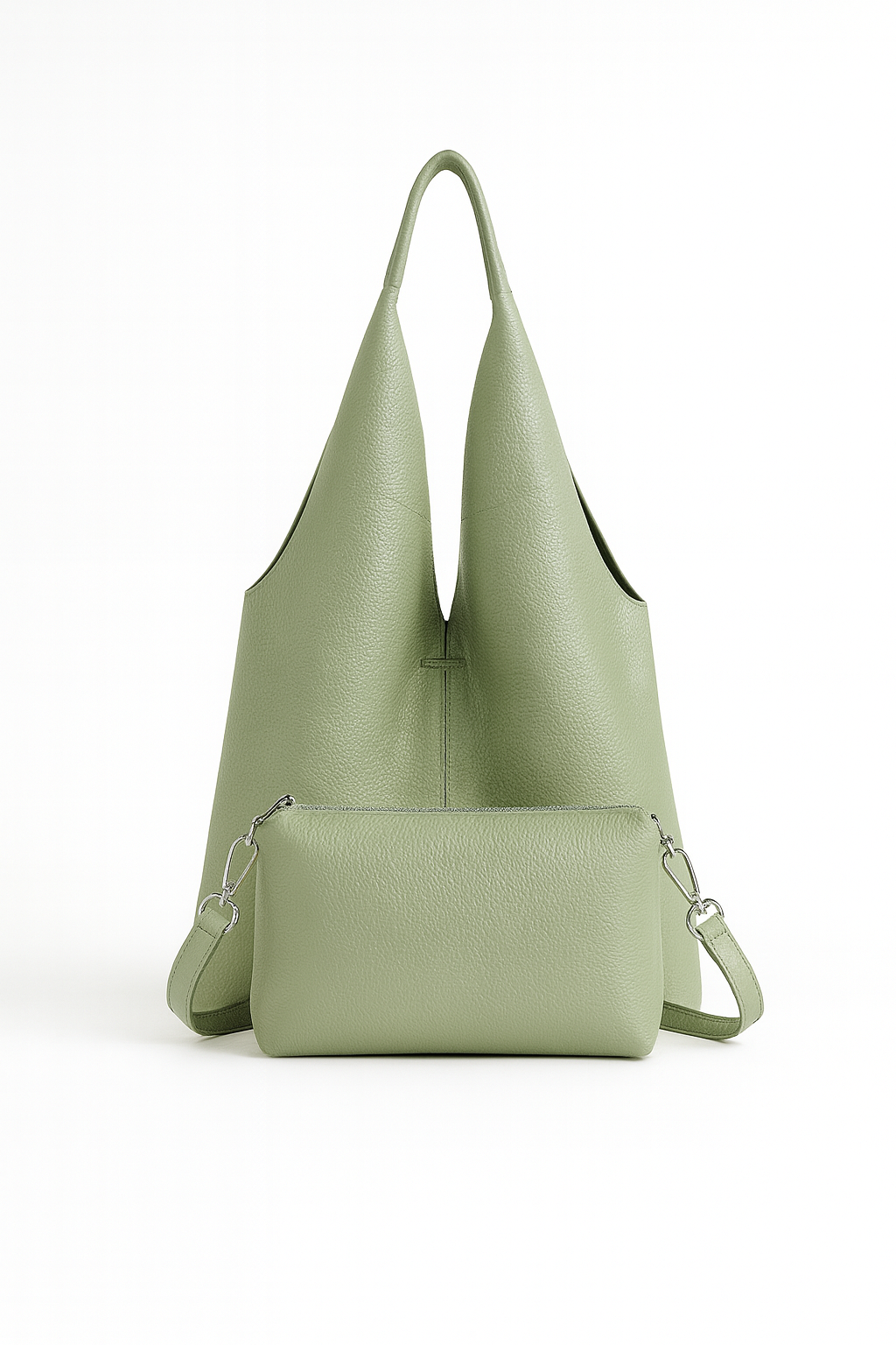 Bolso minimalista en V - Verde