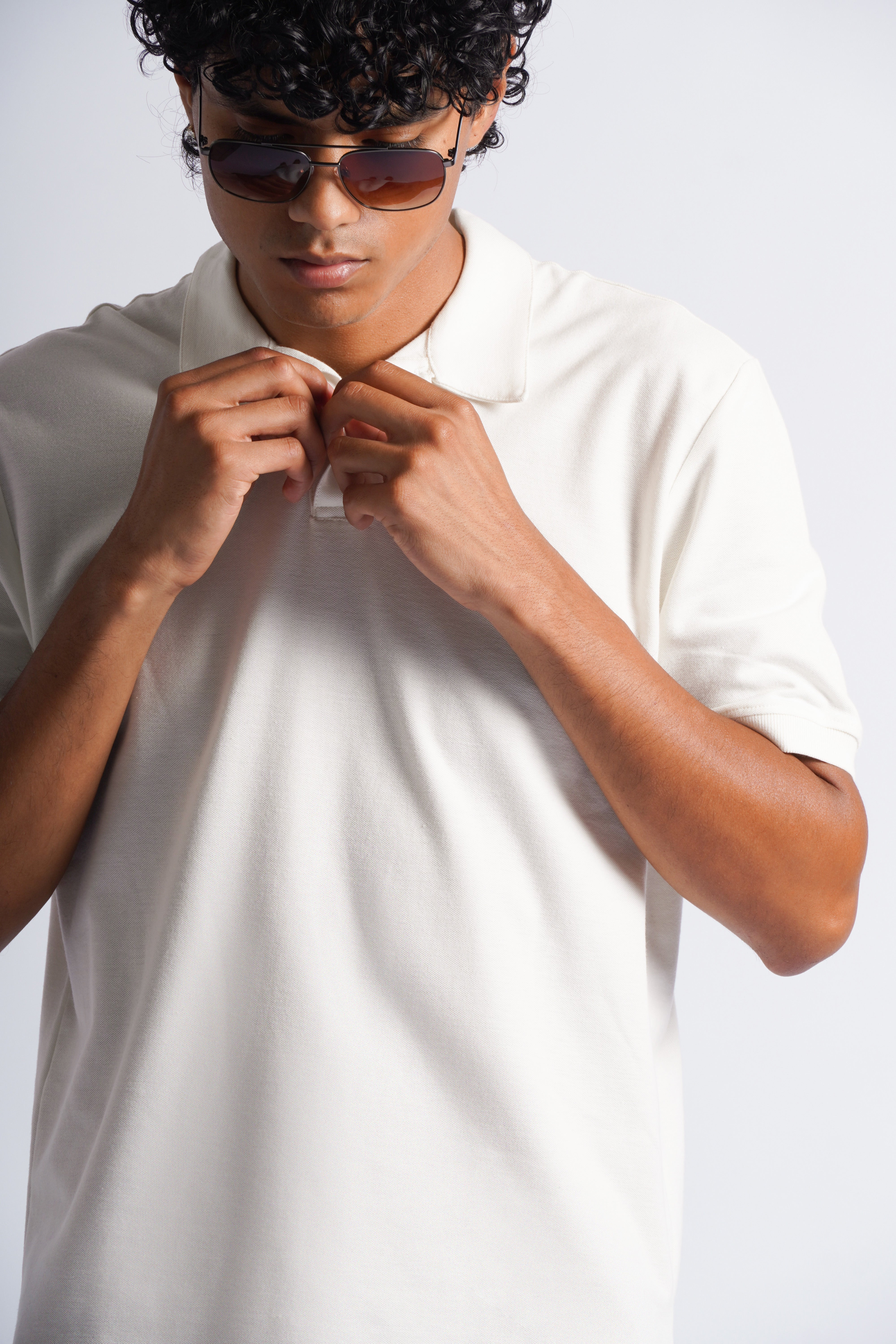 Polo Piqué Camisero - Perla