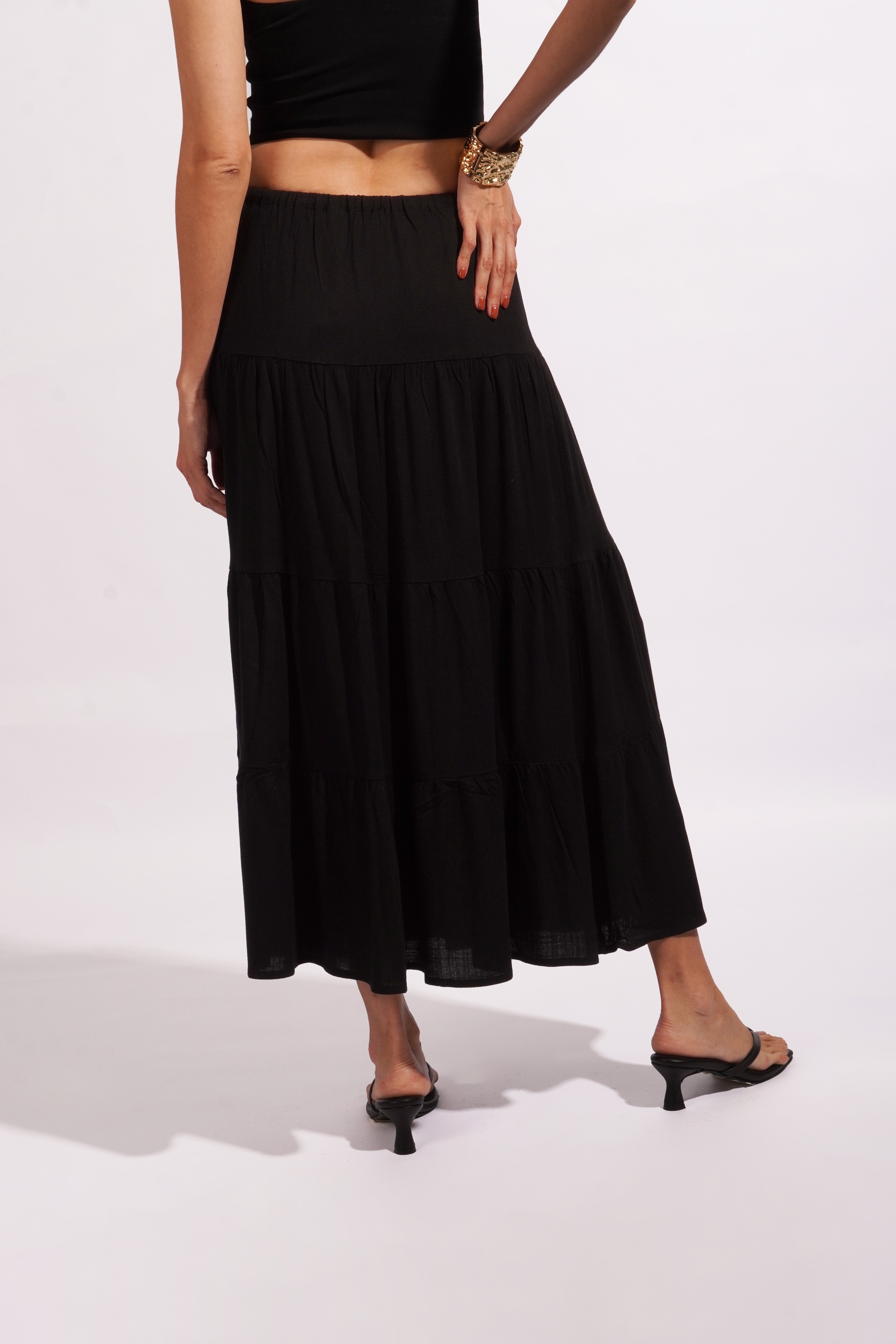 Falda Larga 3 Tiempos - Negro