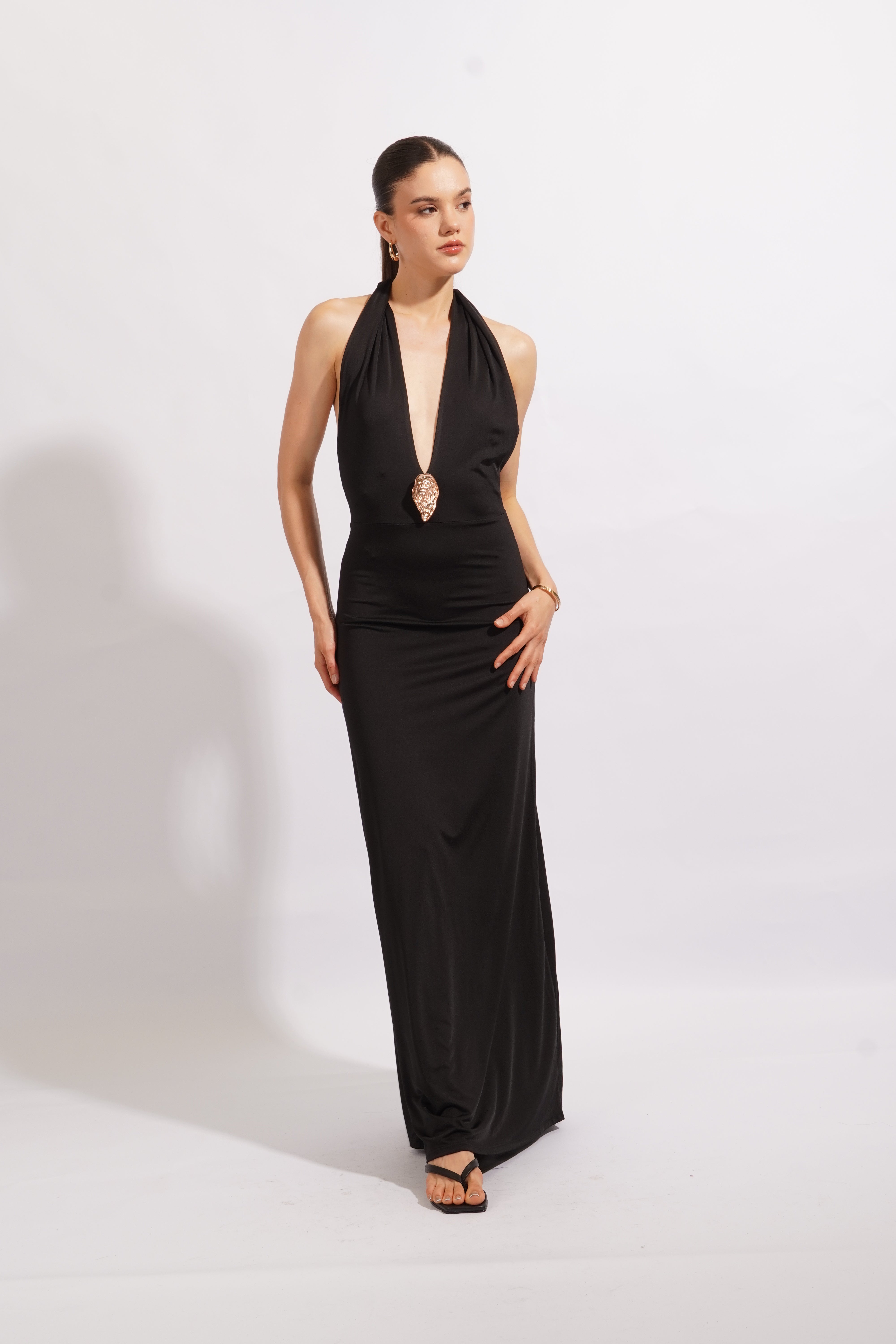 Vestido Halter Joya - Negro