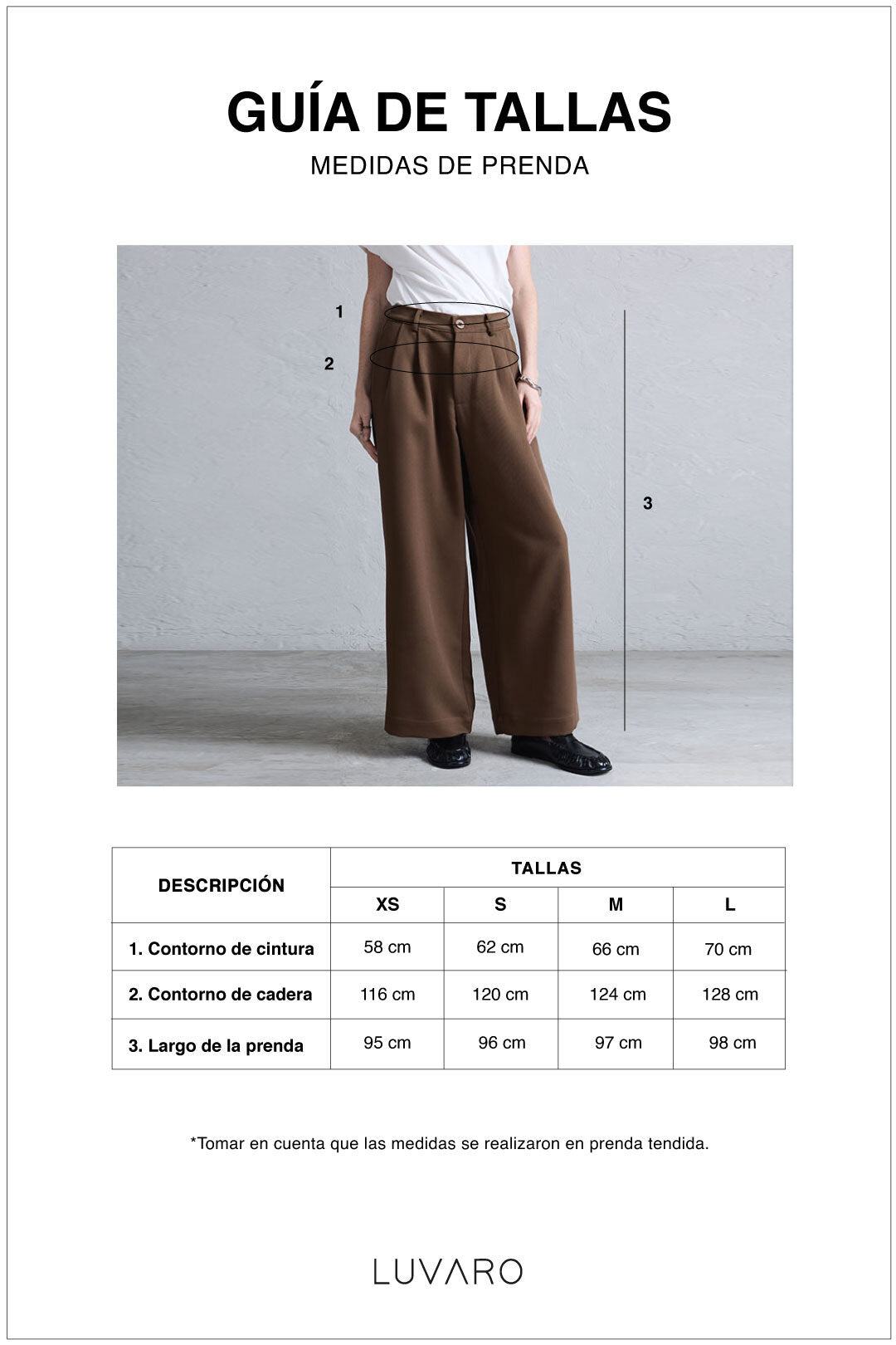 Pantalón Palazzo Pliegues - Marrón