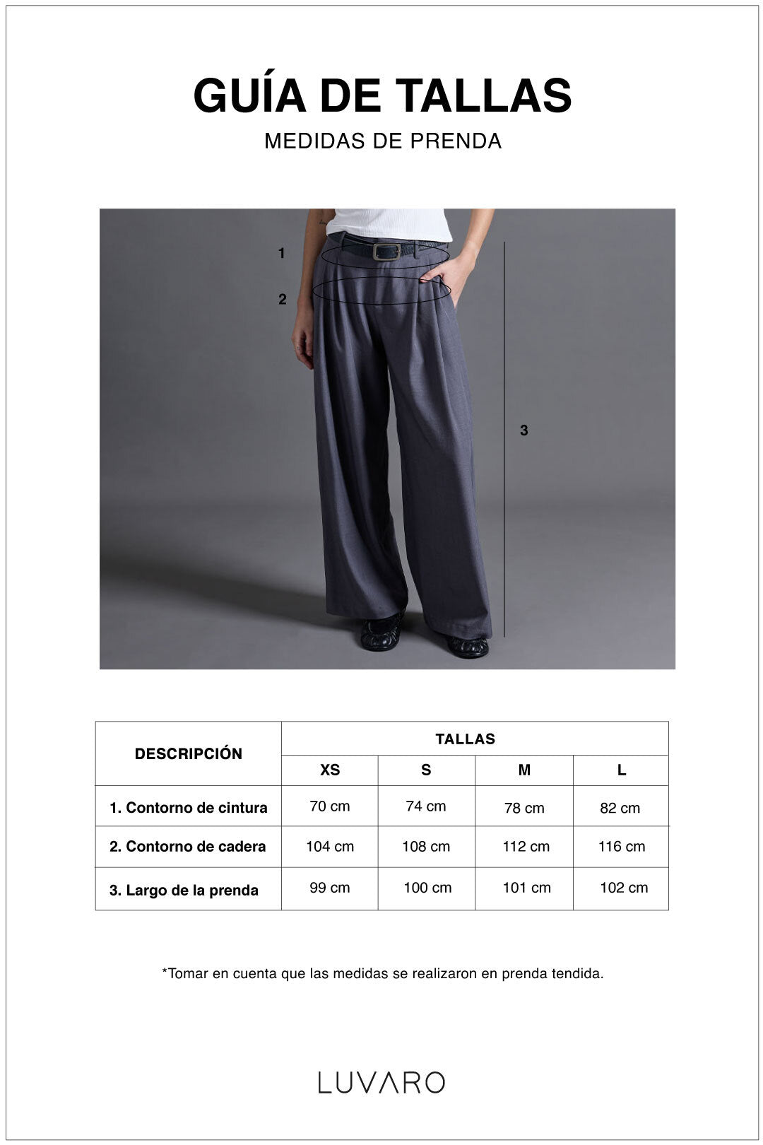 Pantalón Wide Leg Pliegues - Gris