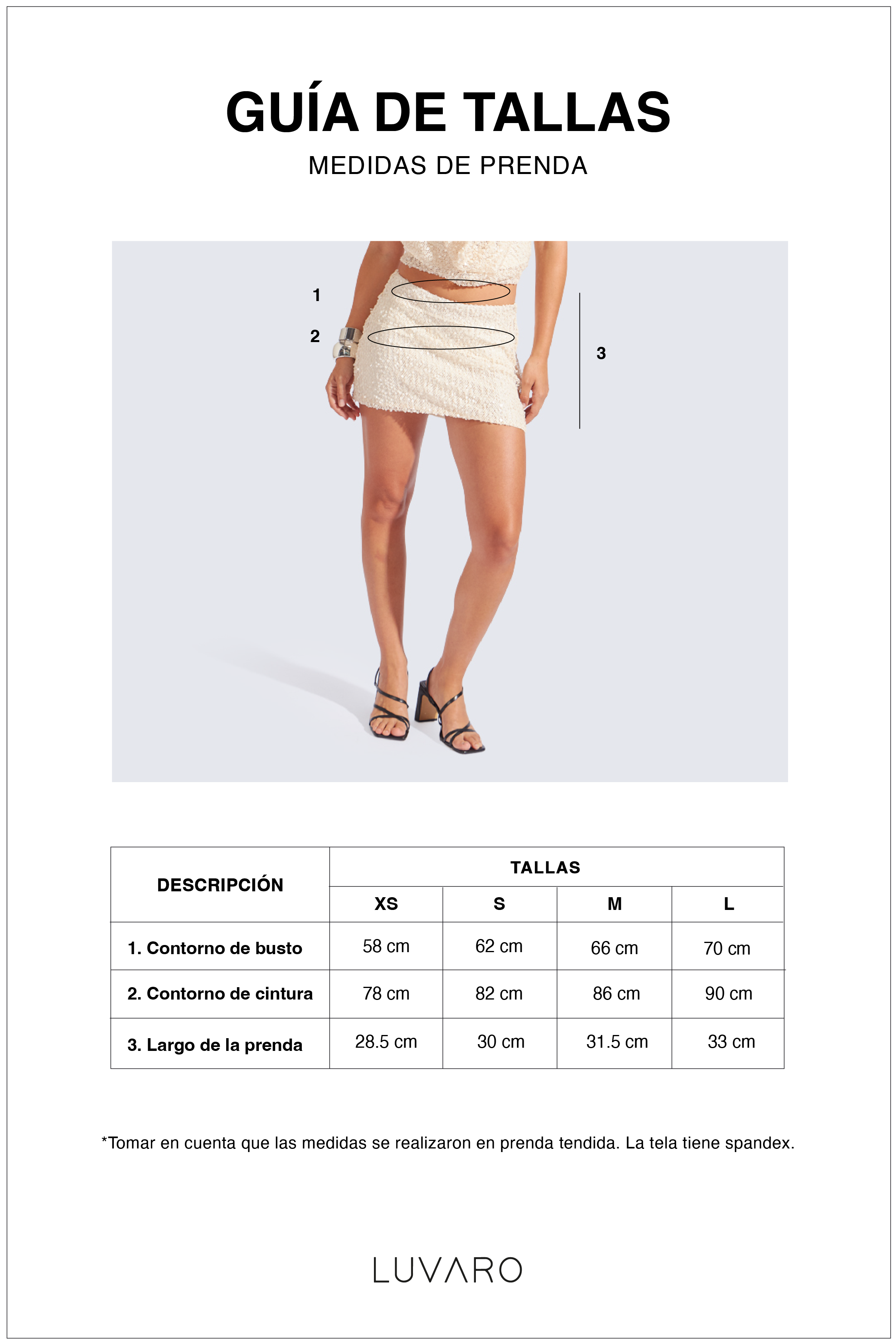 Mini Falda Lentejuelas - Ecru