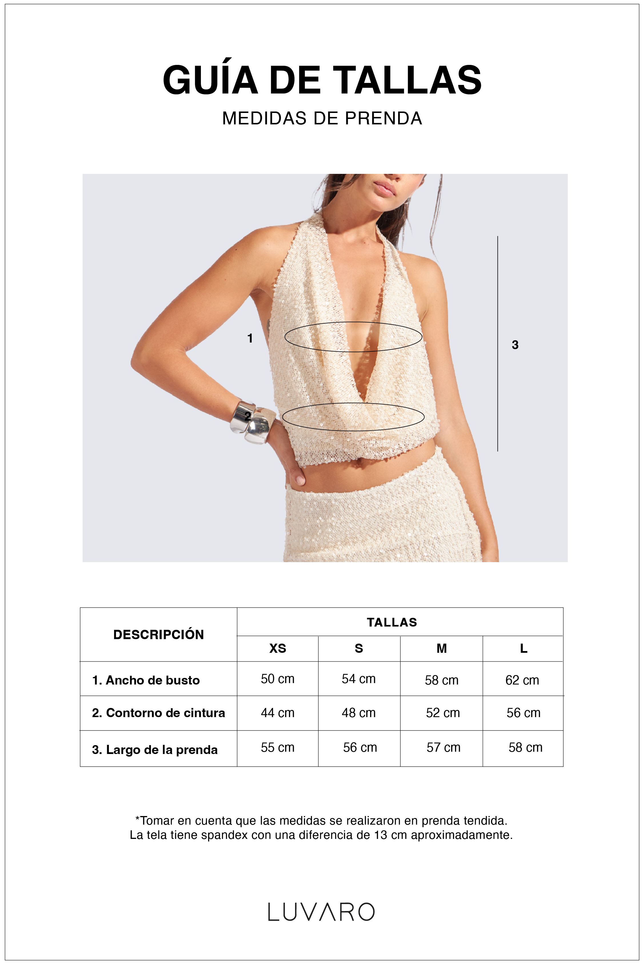 Top Escote V Lentejuelas - Ecru