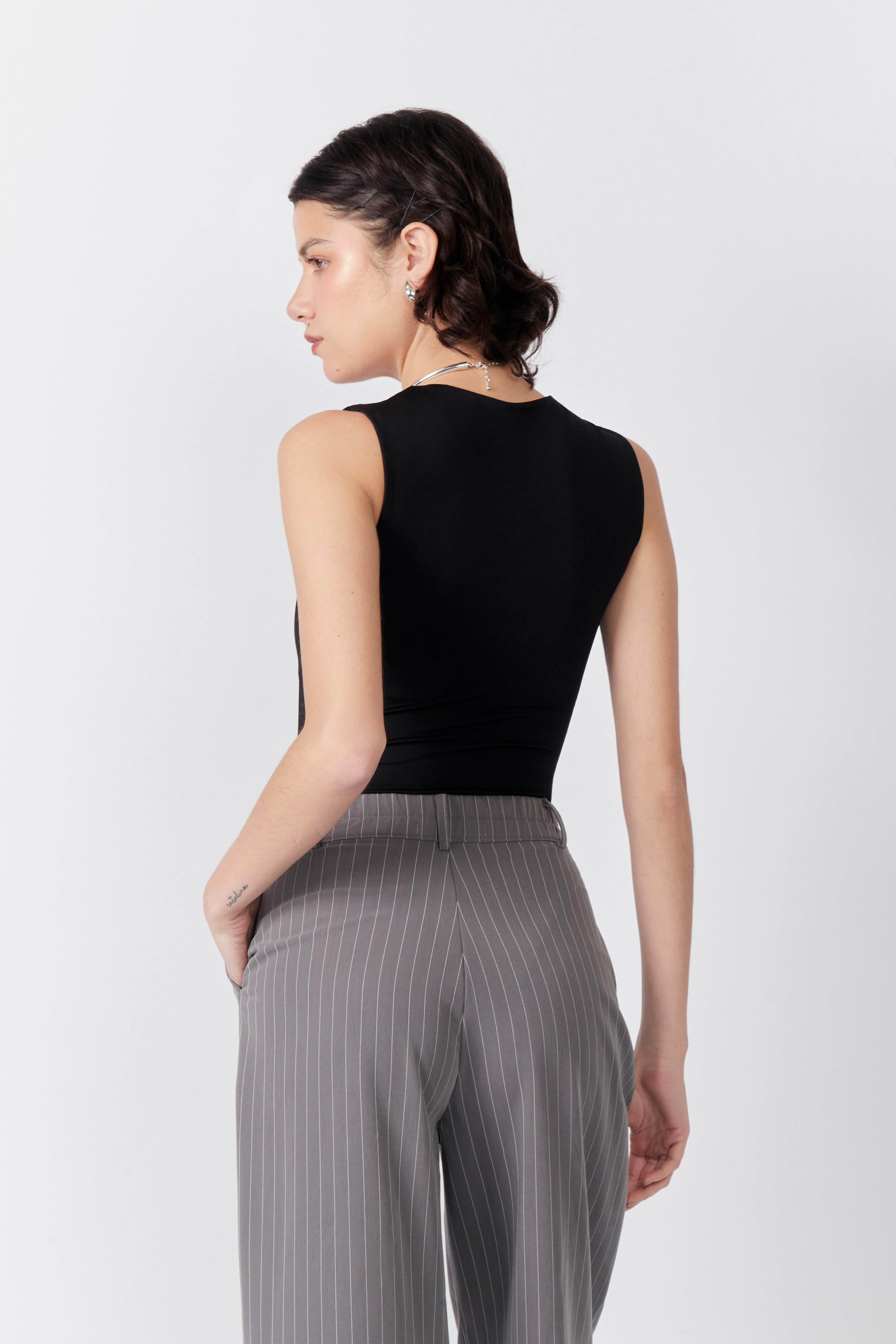 Body Escote Cuadrado - Negro