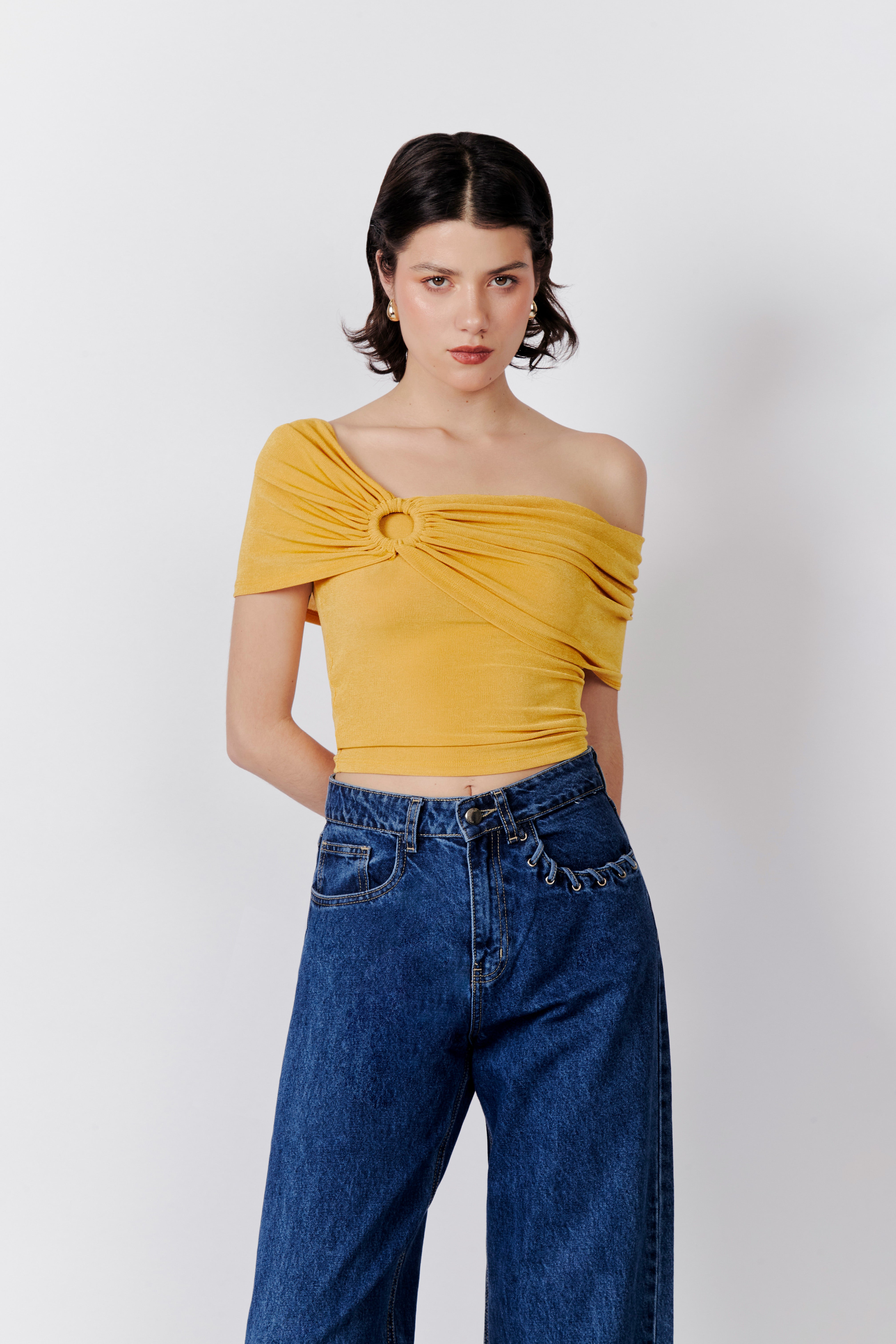 Top Off Shoulder Aro - Amarillo