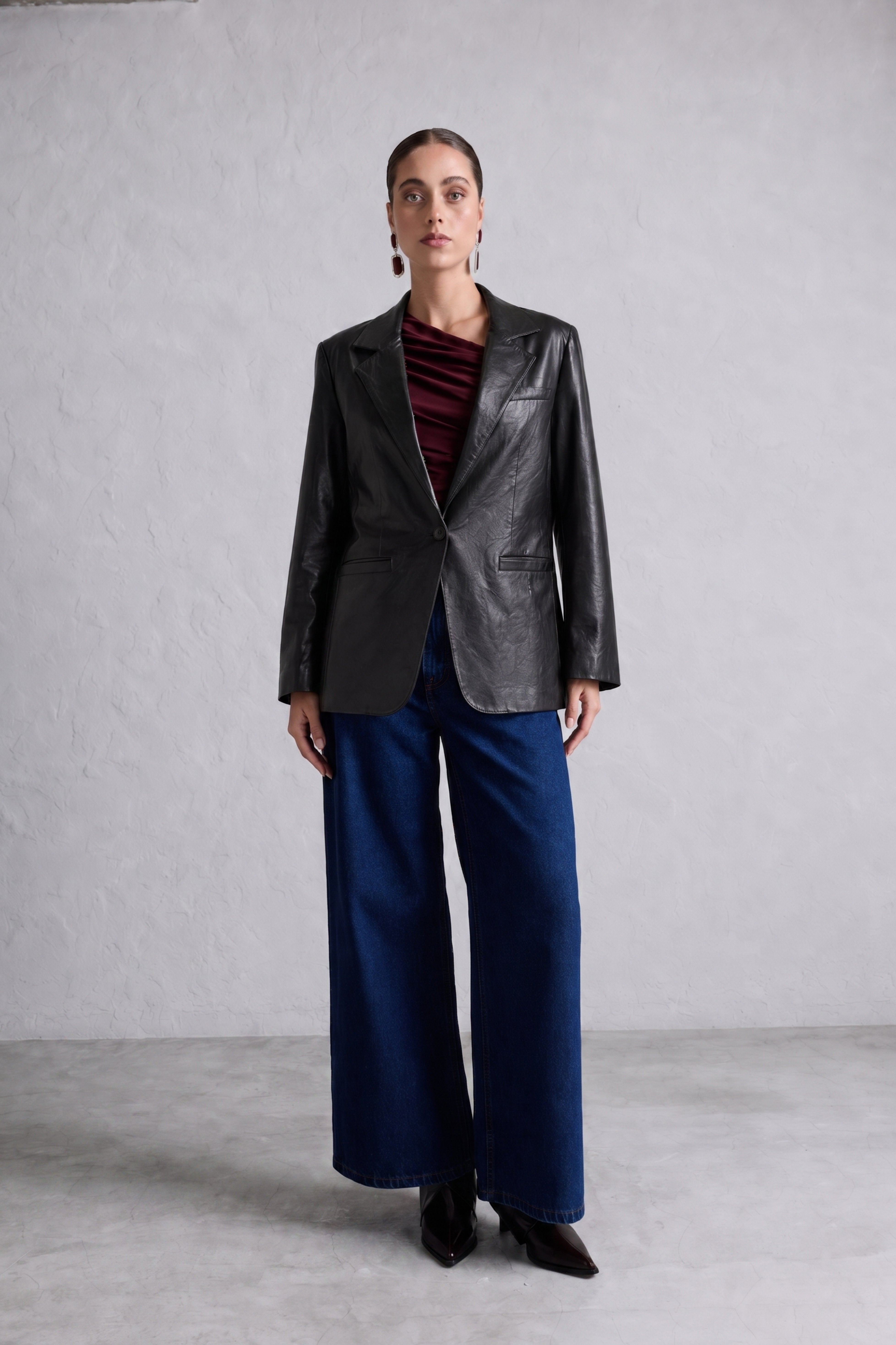 Blazer Leather Slim - Negro