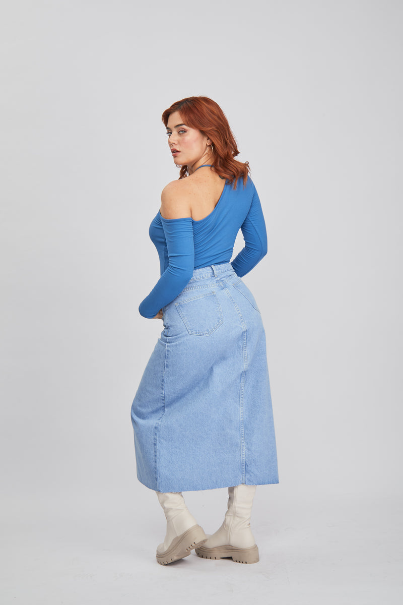 Denim Midi Skirt