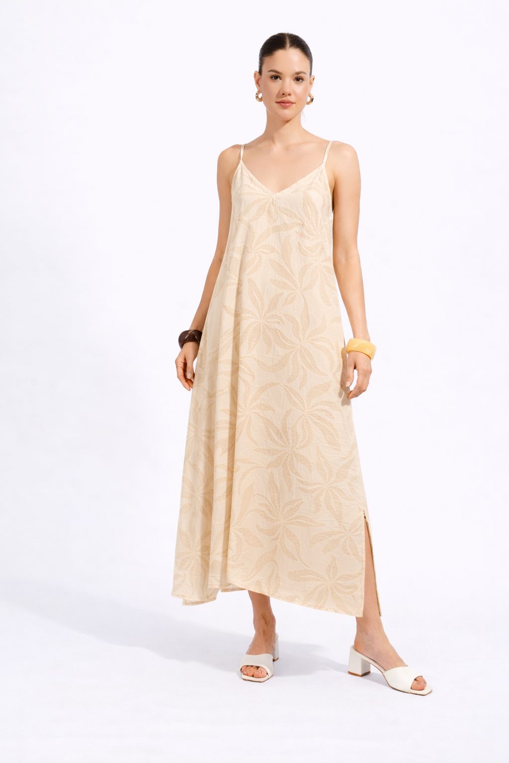 Vestido Tiras - Beige
