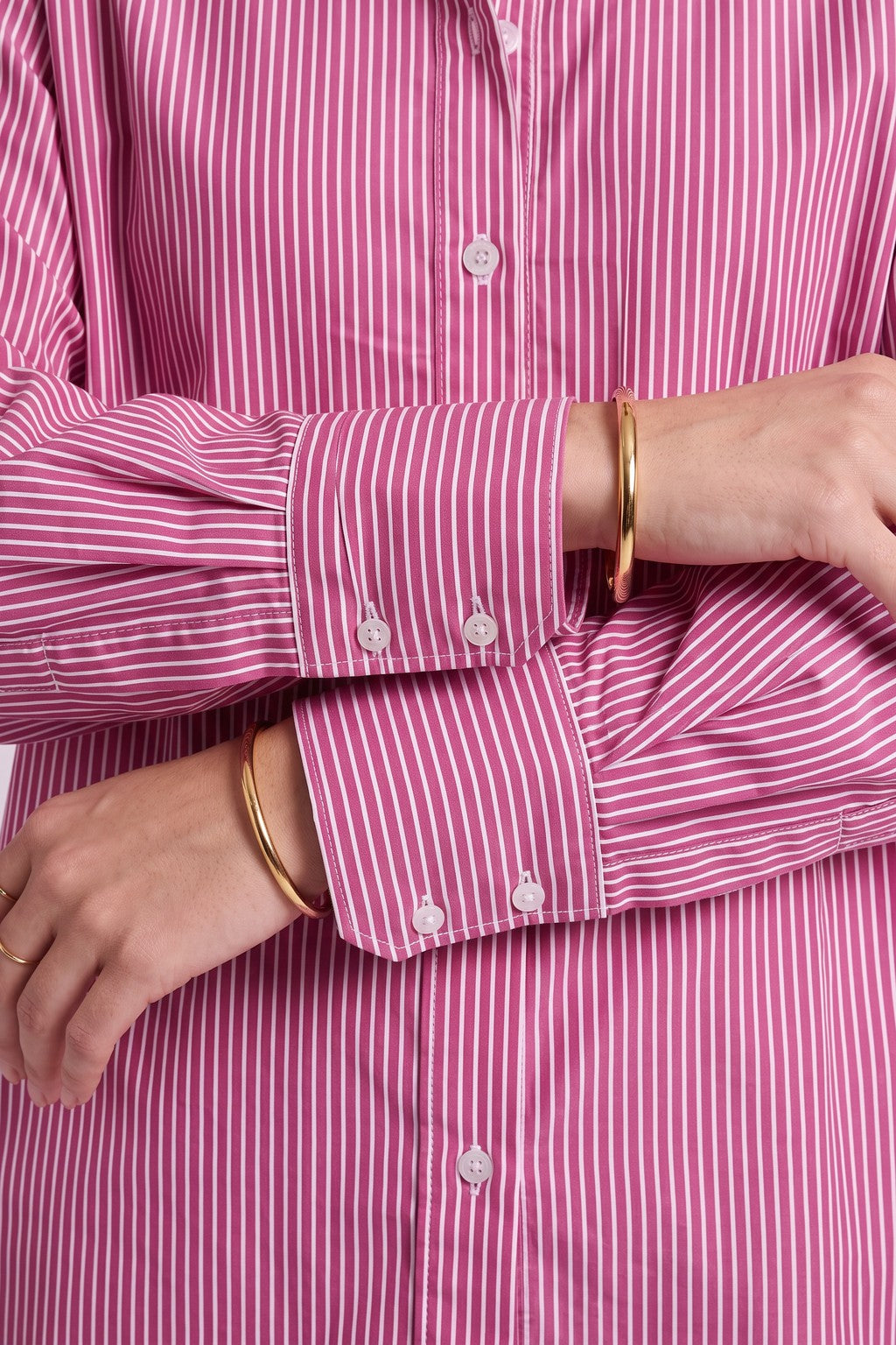Blusa Oversize a Rayas - Rosado